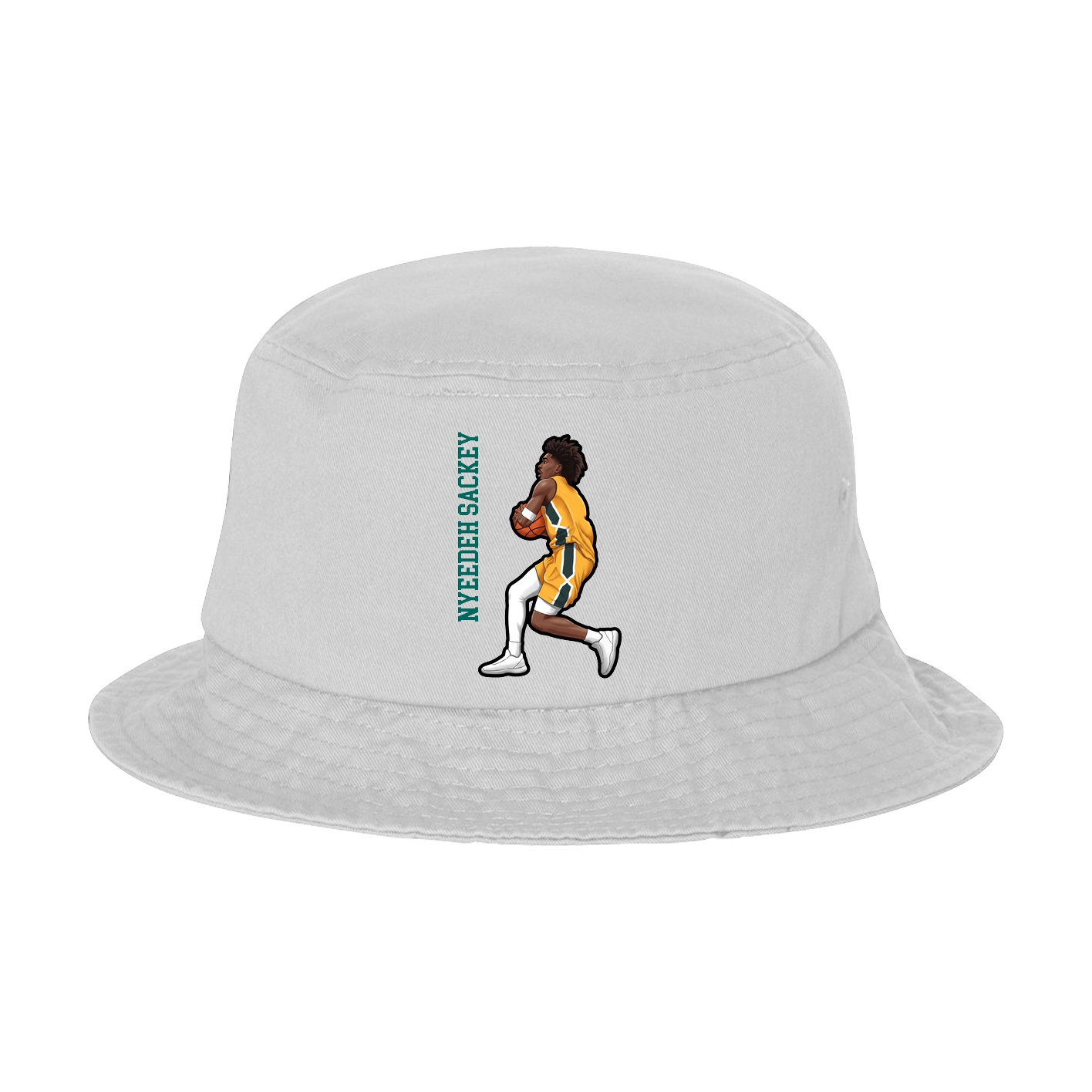 Bucket Cap — Name Vertical in White