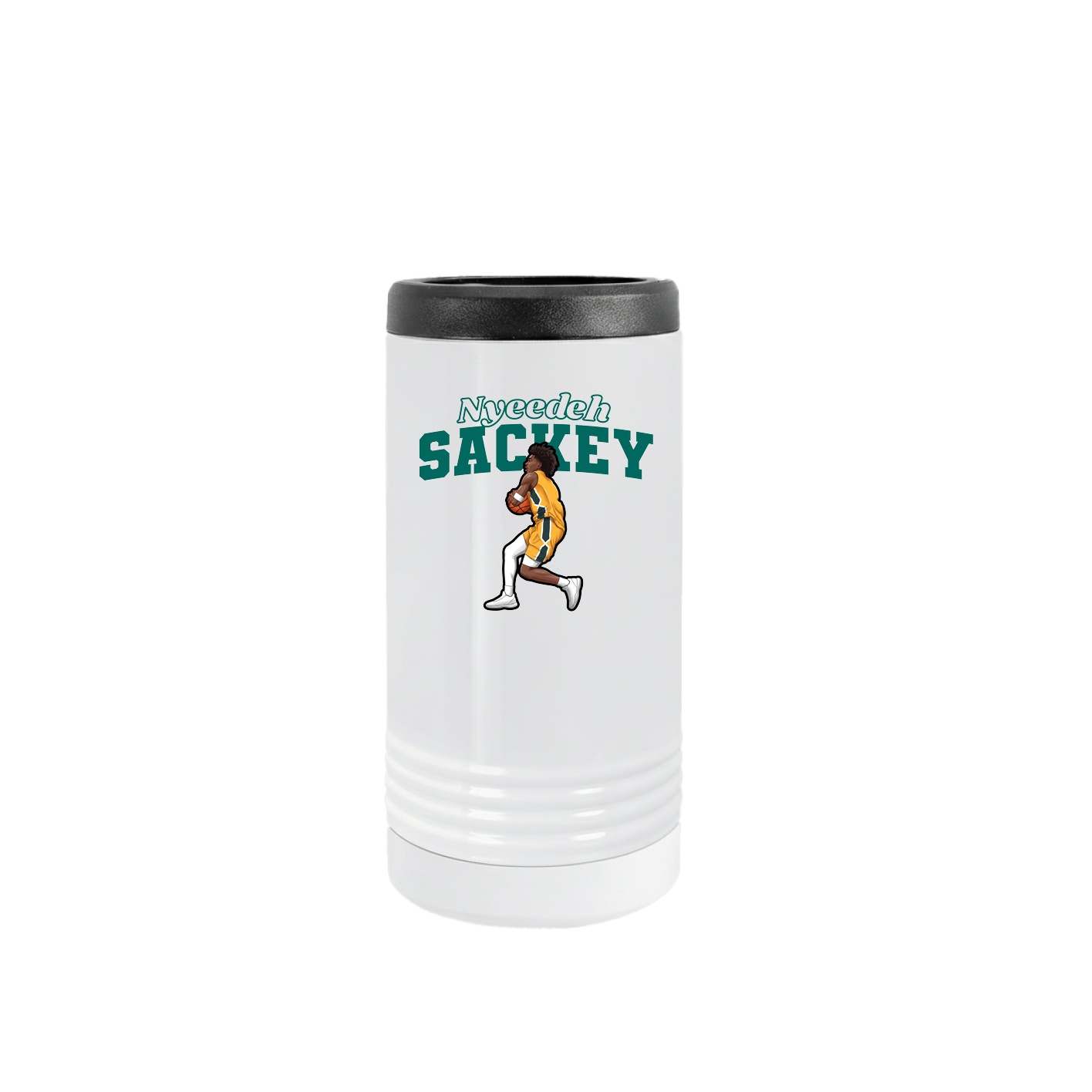 Slim Beverage Holder — Name Arch in White