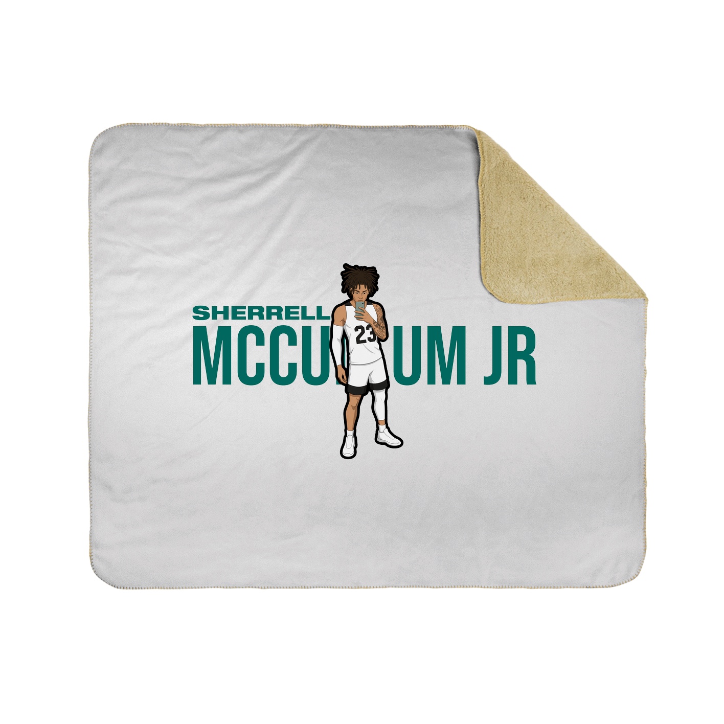 Throw Blanket — Player Name in White