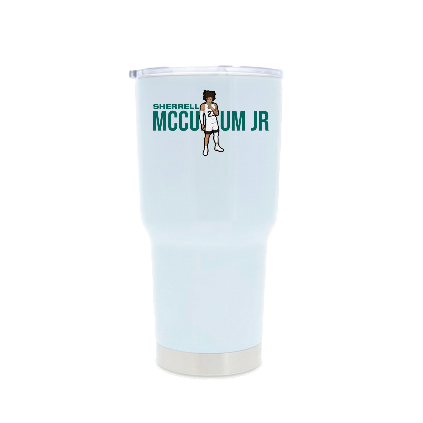 30oz Stainless Steel Tumbler — Player Name in White