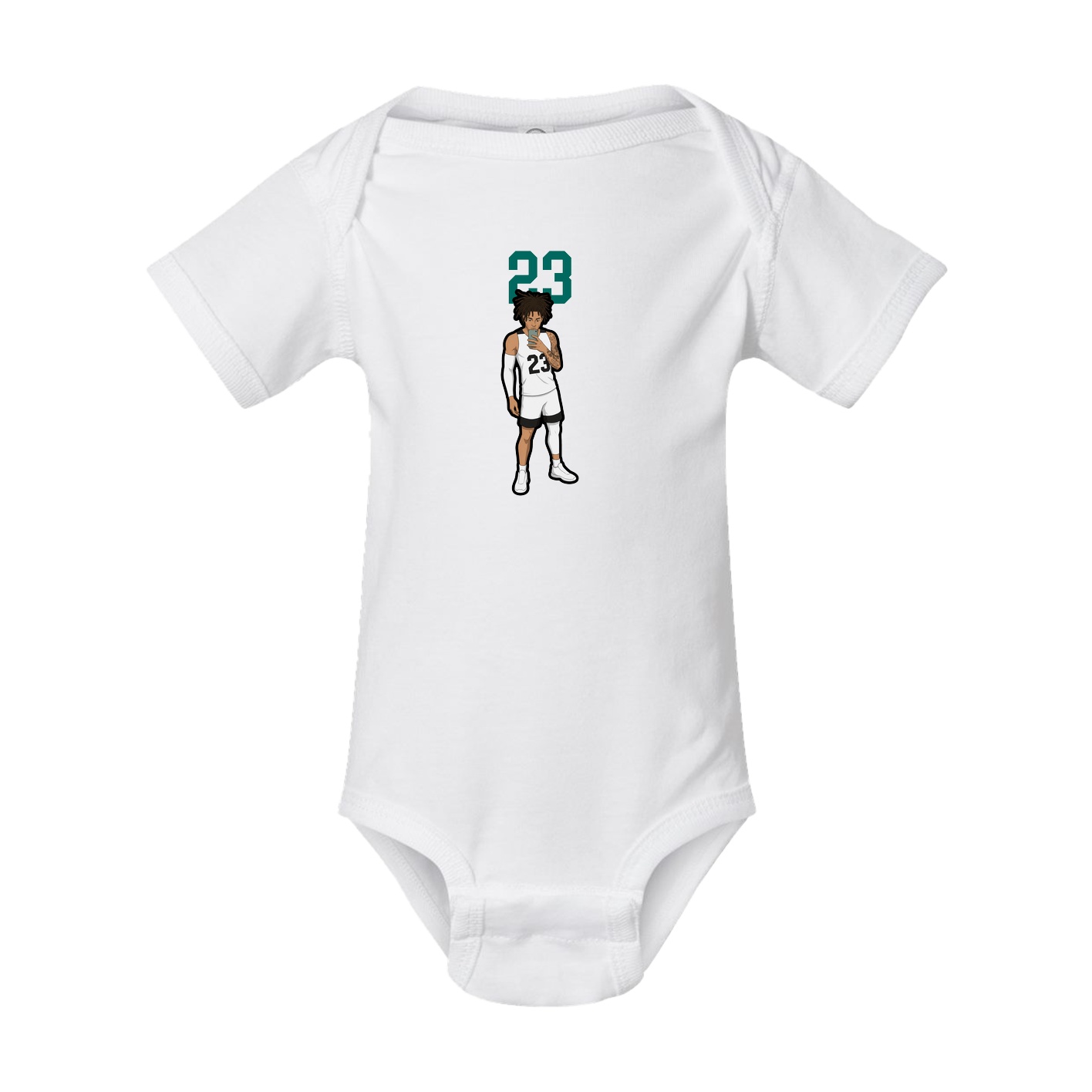 Baby Onesie — Number Top in White