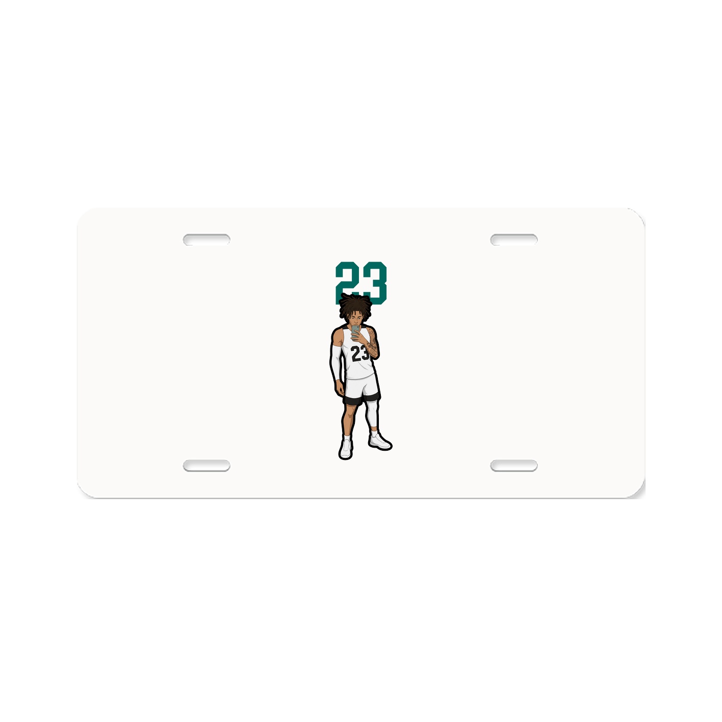 License Plate — Number Top in Classic