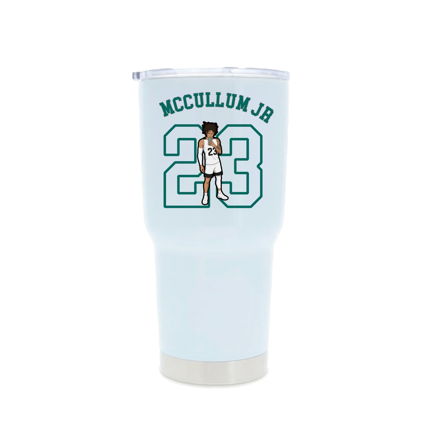 30oz Stainless Steel Tumbler — Shirsey Arch in White