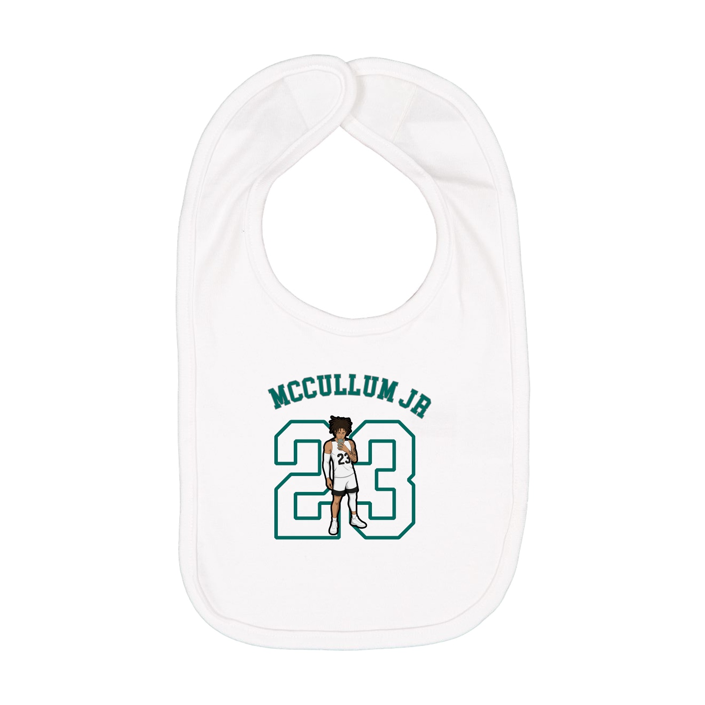 Infant Bib — Shirsey Arch in White