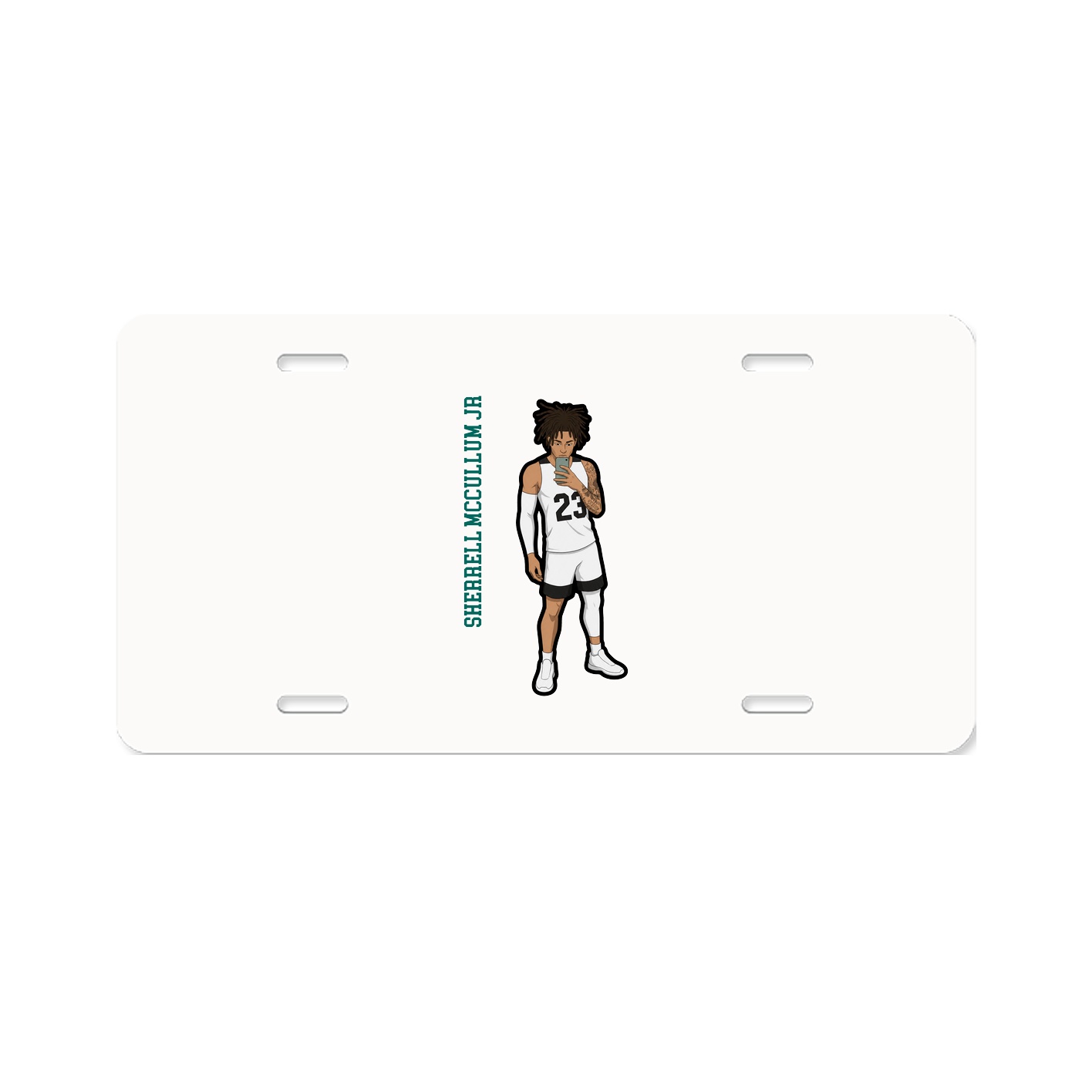 License Plate — Name Vertical in Classic