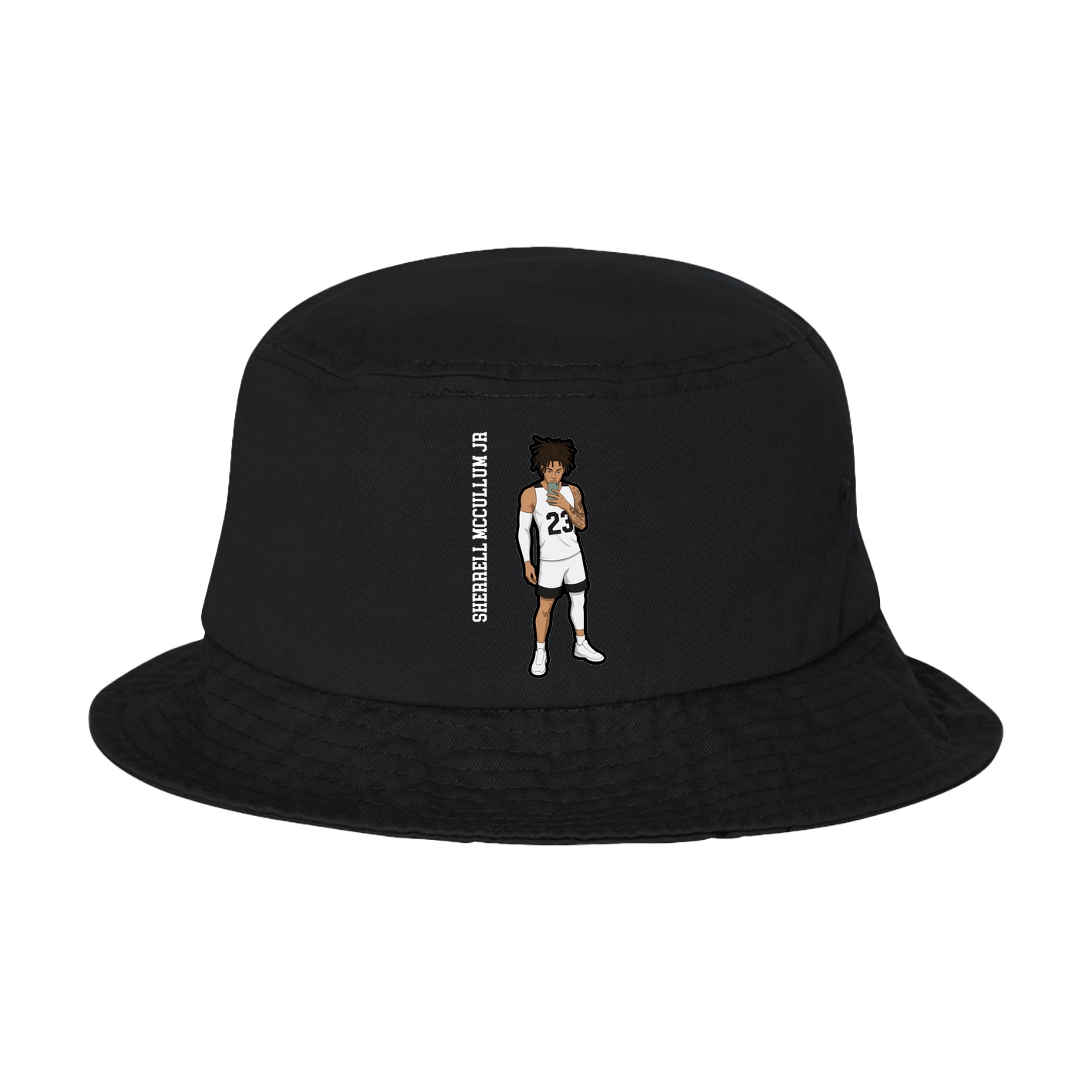 Bucket Cap — Name Vertical in Black