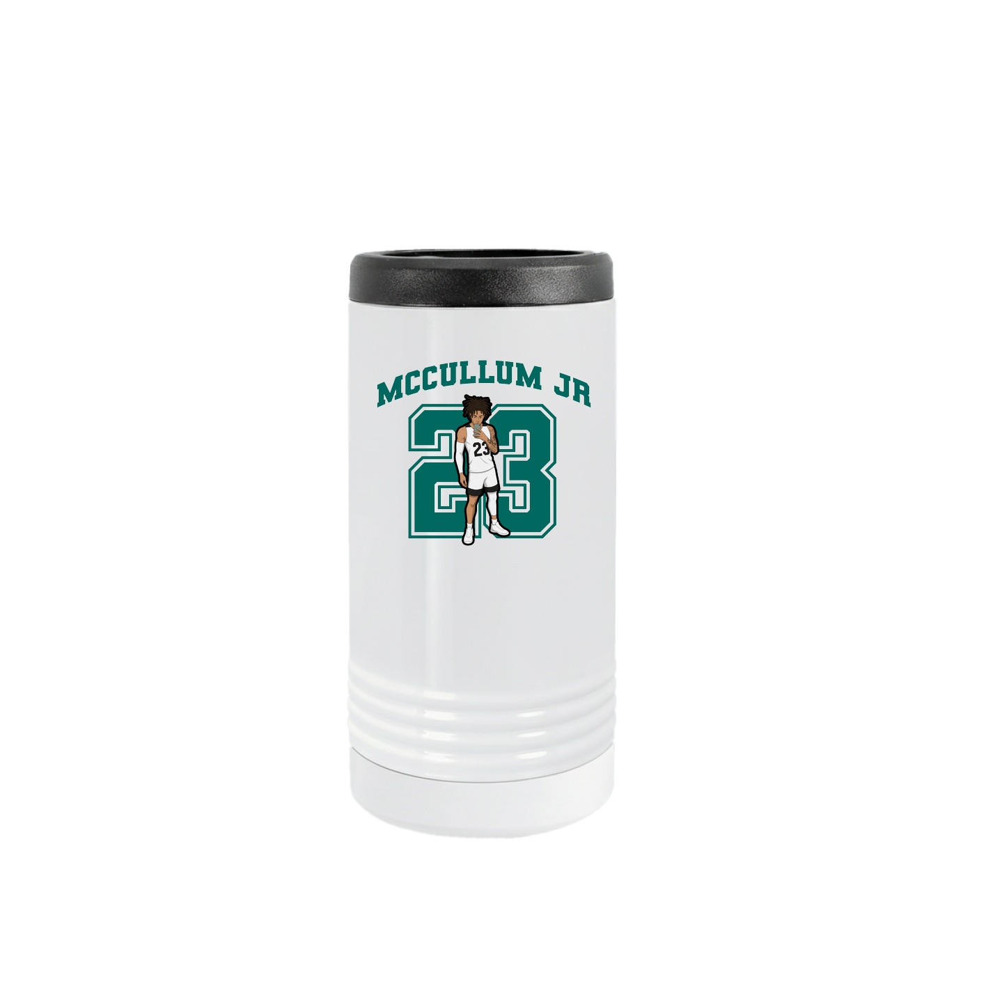 Slim Beverage Holder — Number in White