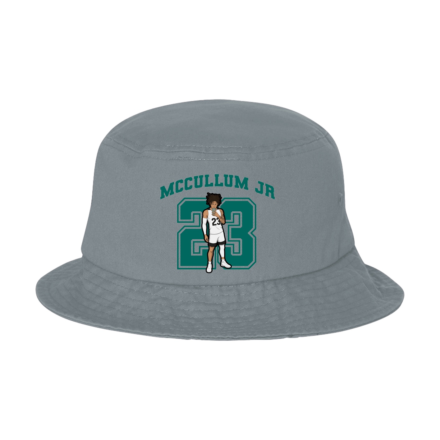Bucket Cap — Number in Grey