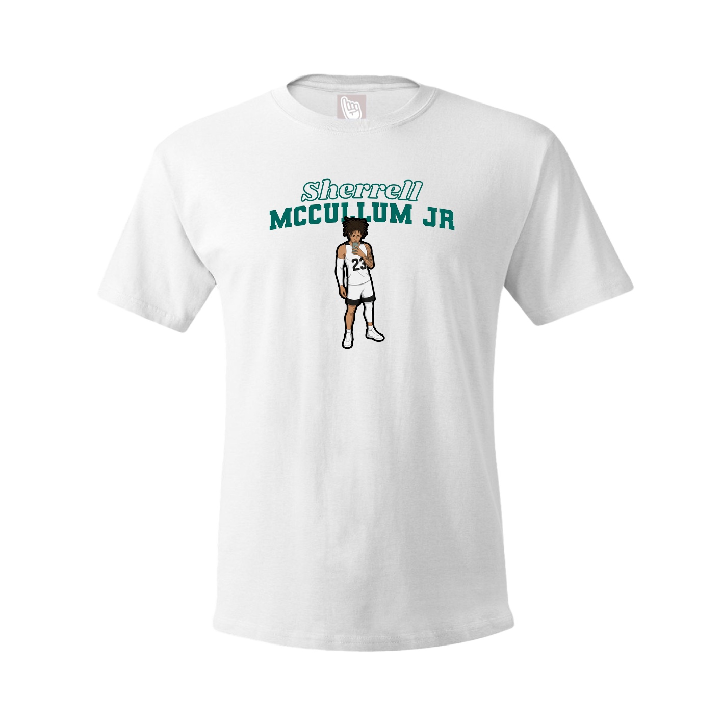 Youth Tee — Name Arch in White