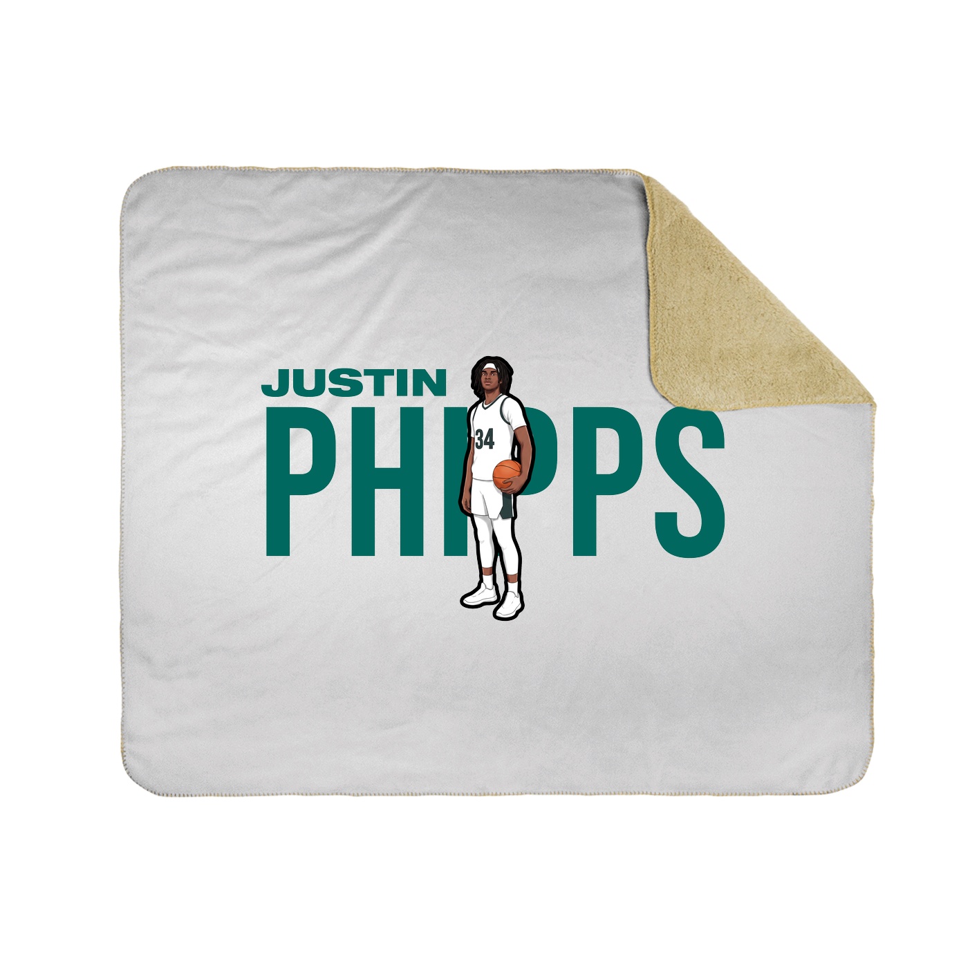 Throw Blanket — Player Name in White