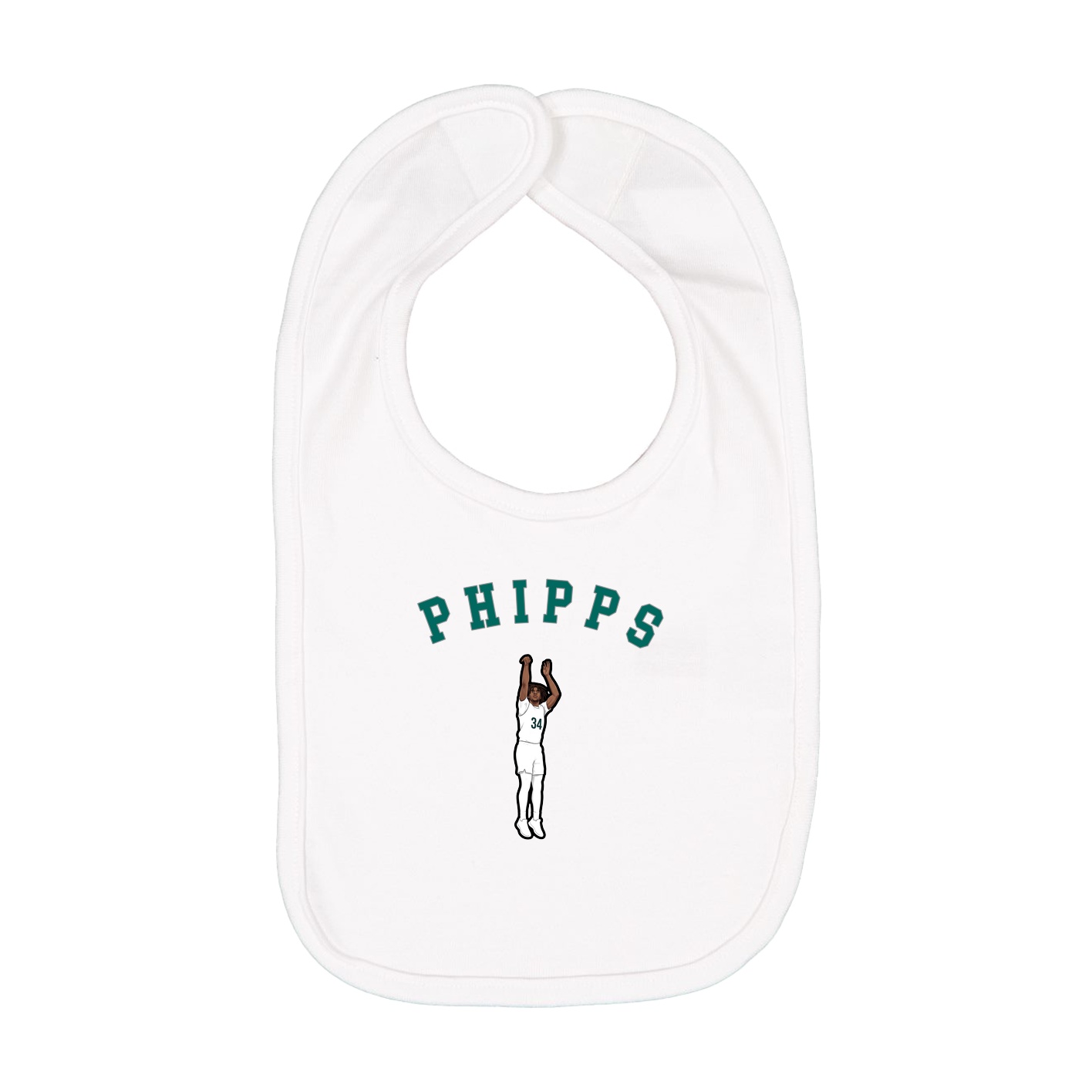 Infant Bib — Shirsey Arch in White
