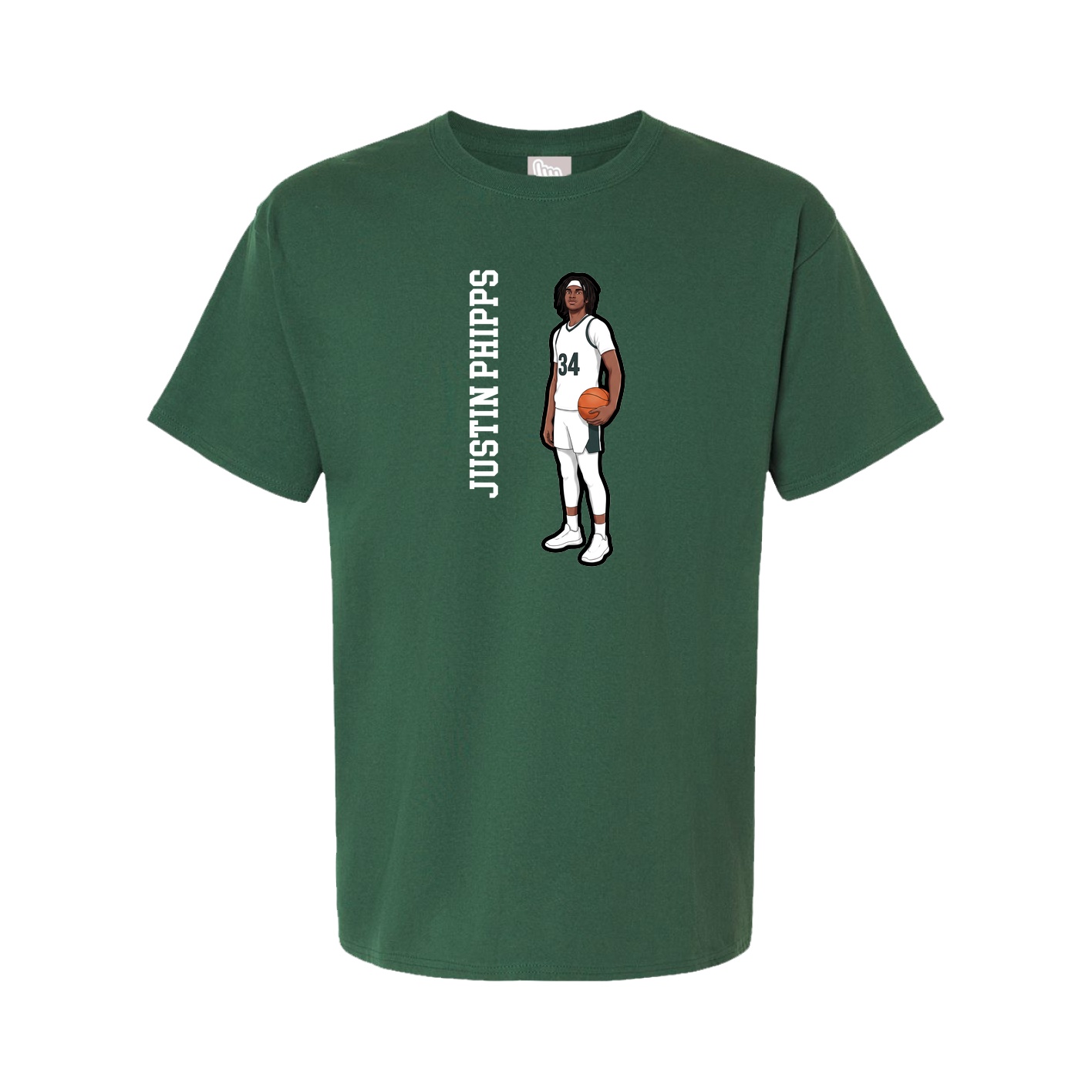 Tee — Name Vertical in Green