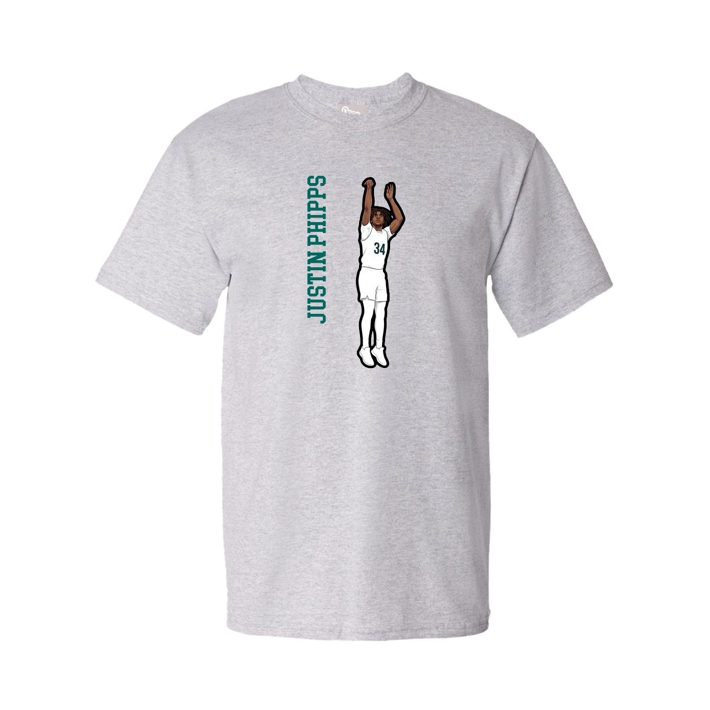 Tee — Name Vertical in Grey