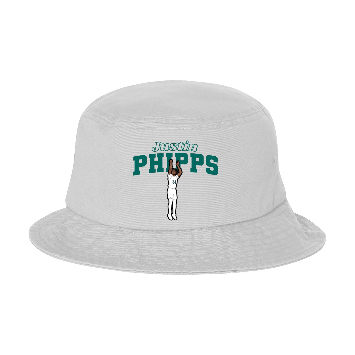 Bucket Cap — Name Arch in White