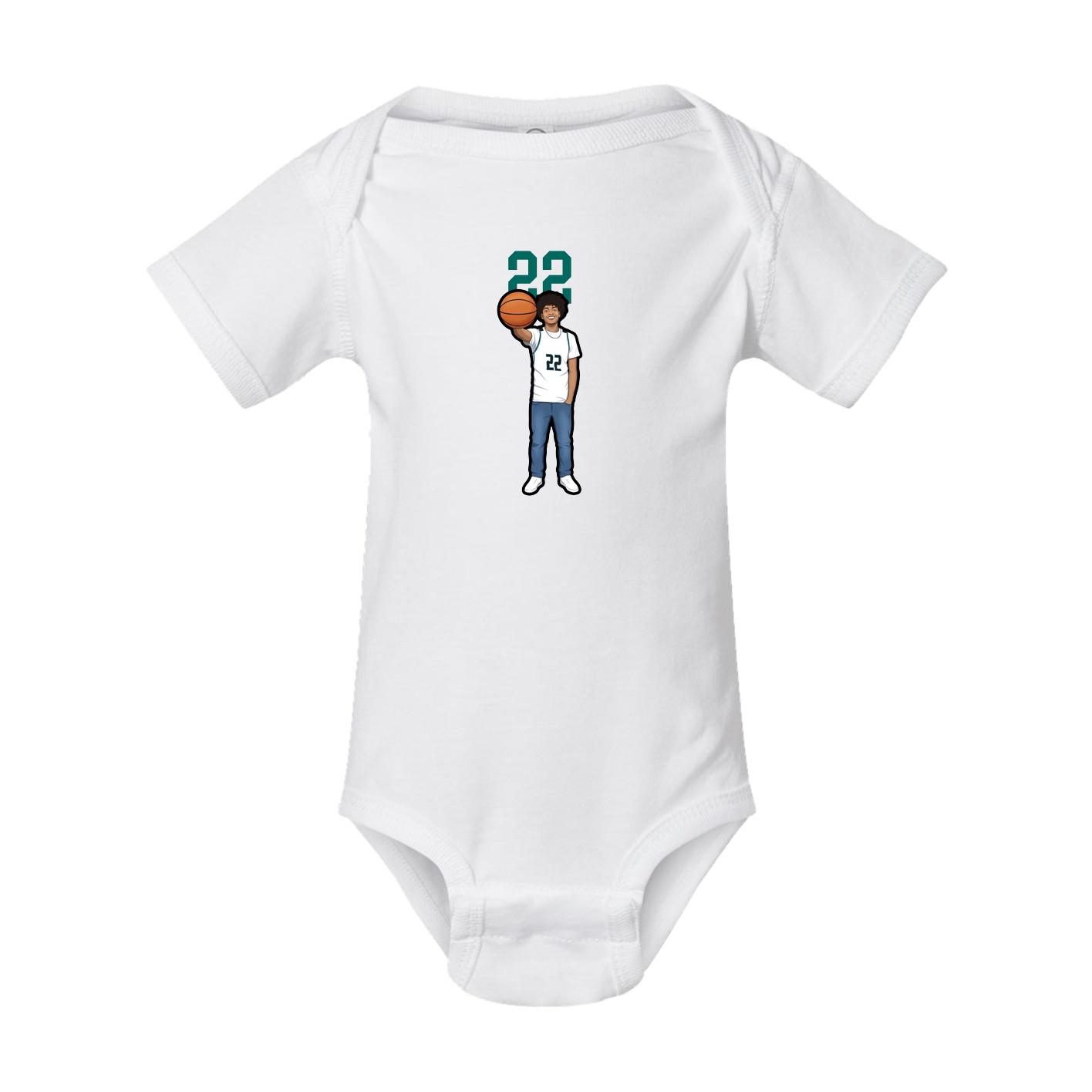 Baby Onesie — Number Top in White