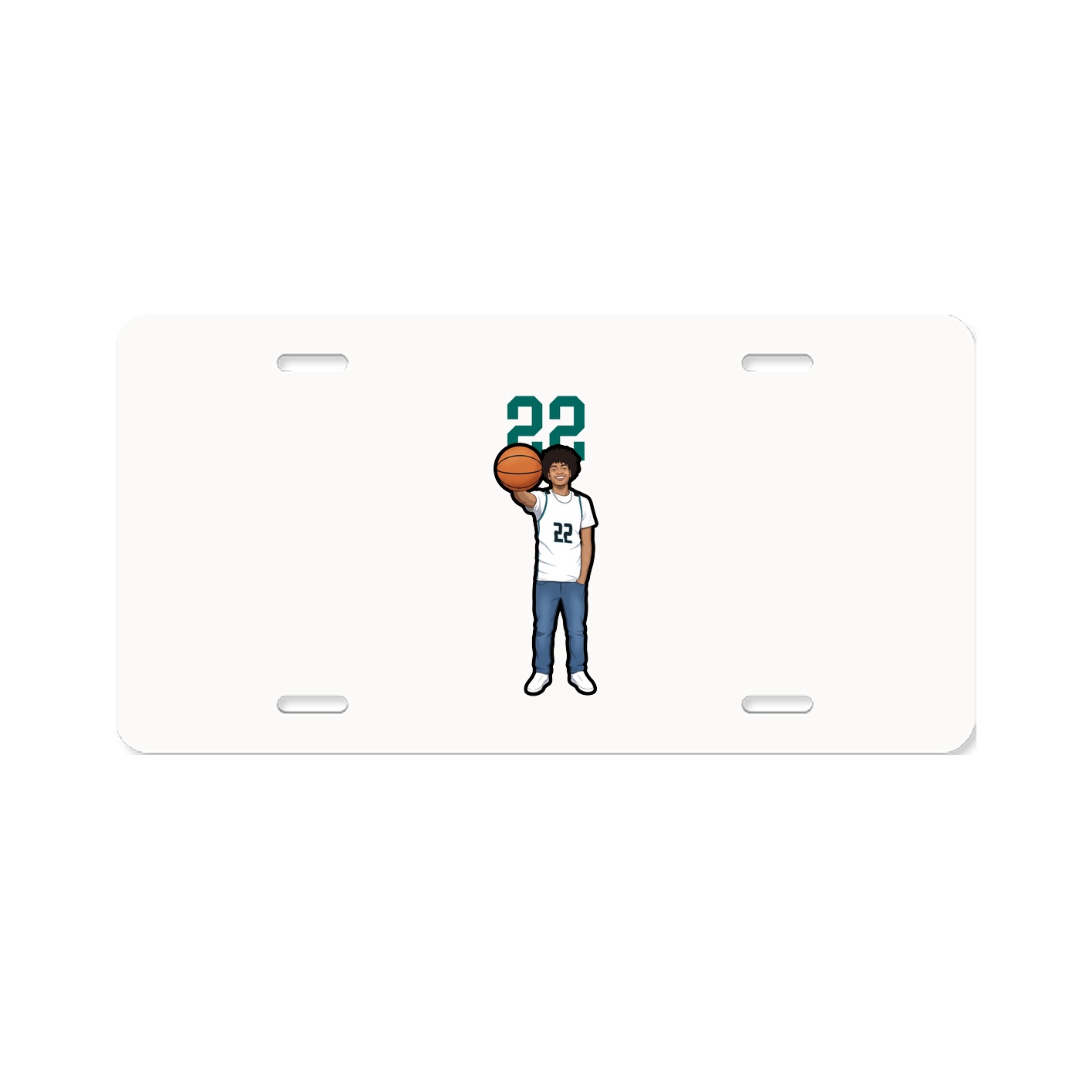 License Plate — Number Top in Classic