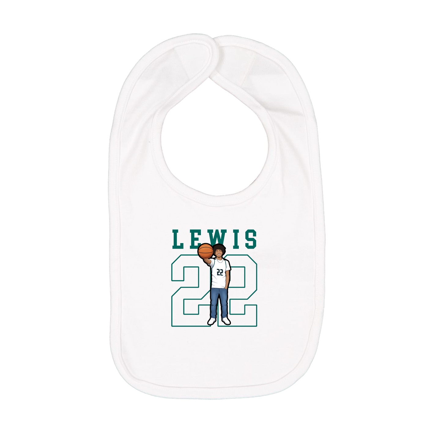 Infant Bib — Shirsey in White