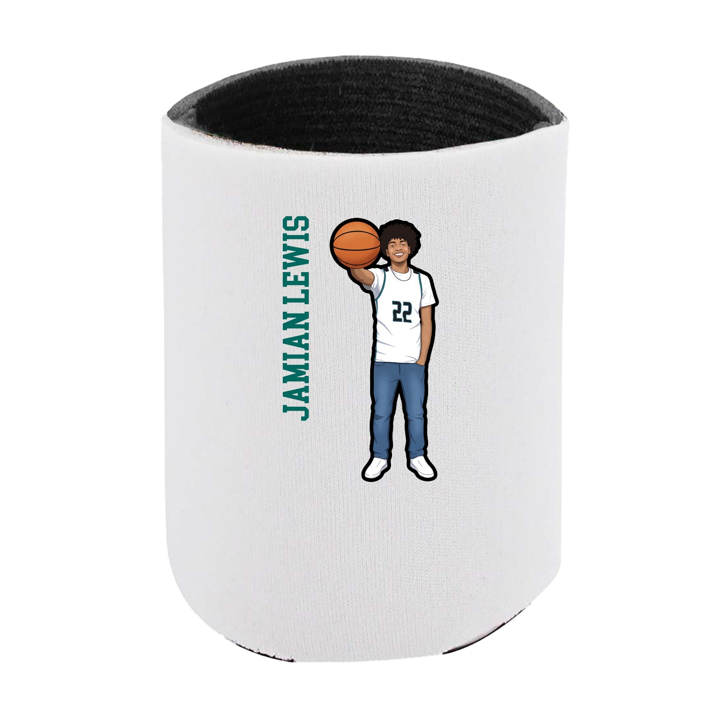 Can Holder — Name Vertical in White