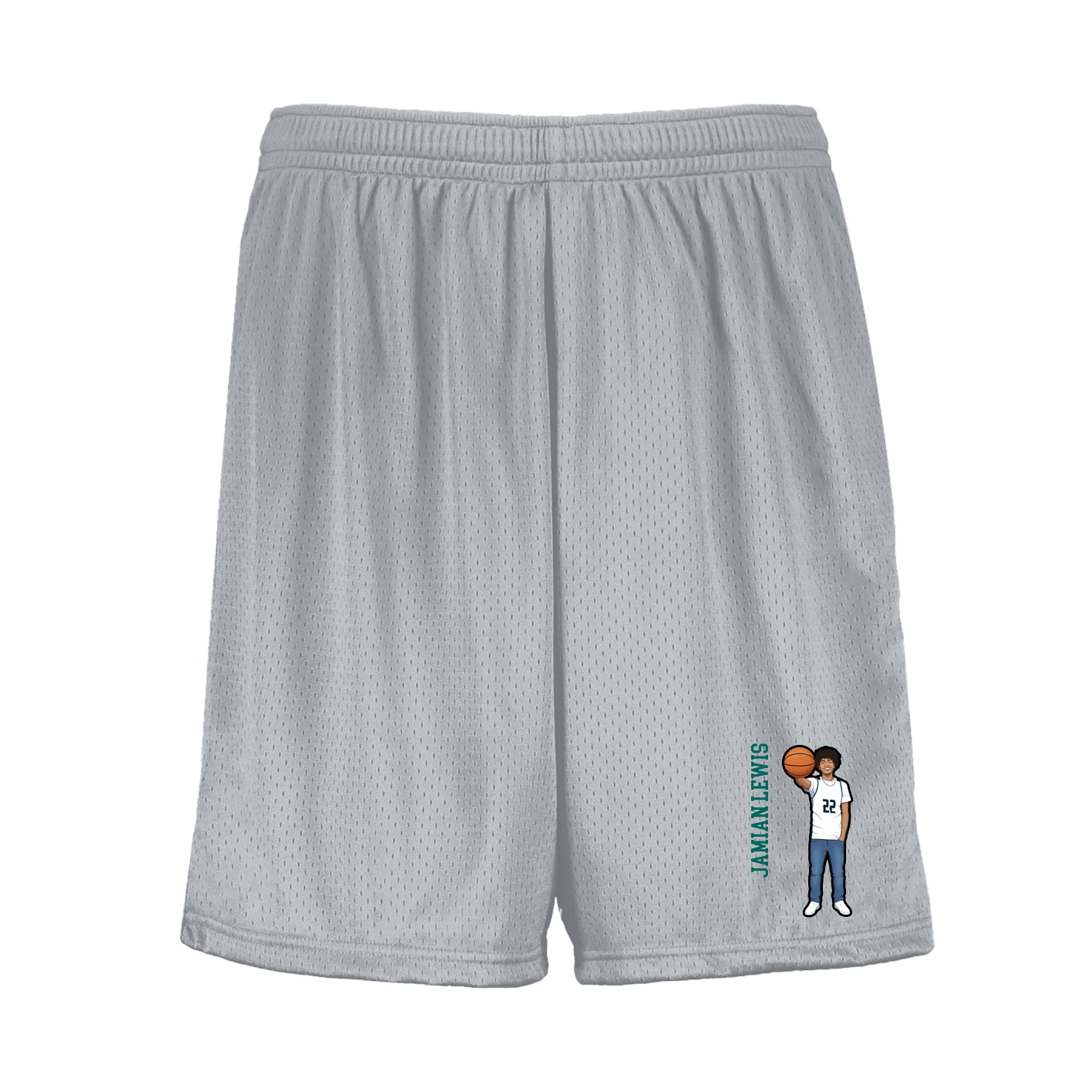 Shorts — Name Vertical in Silver