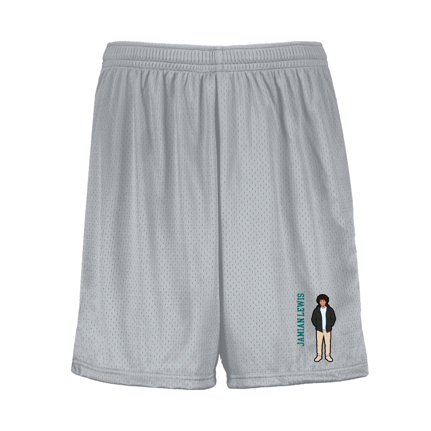 Shorts — Name Vertical in Silver