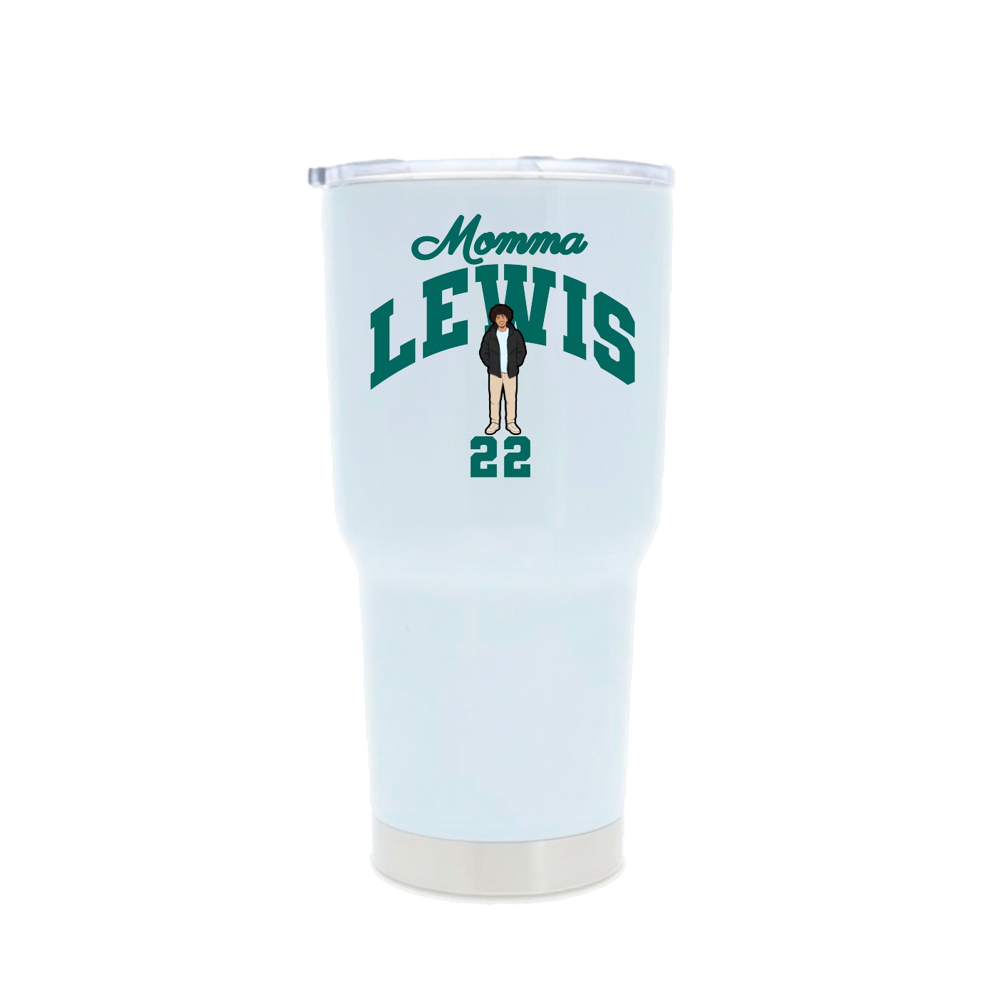 30oz Stainless Steel Tumbler — Mothers Day Arch in White
