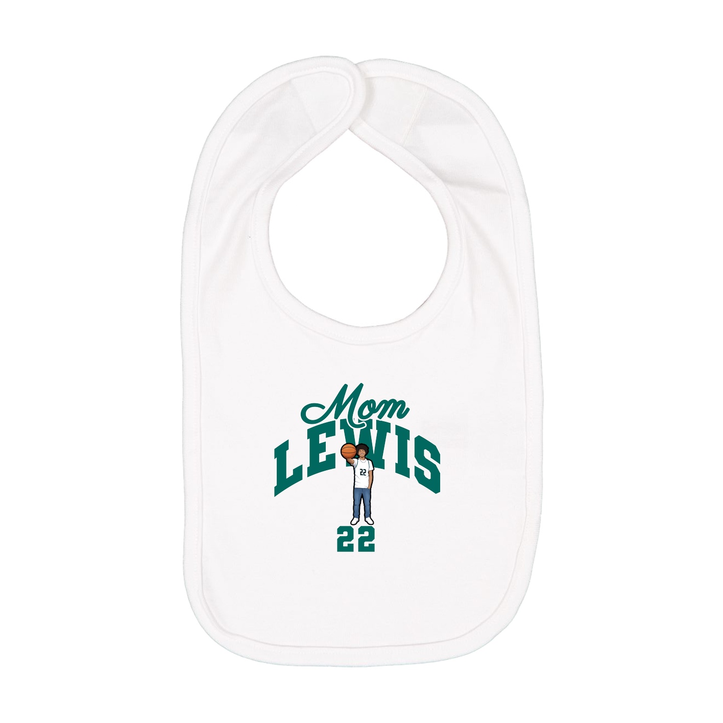 Infant Bib — Mothers Day Arch in White