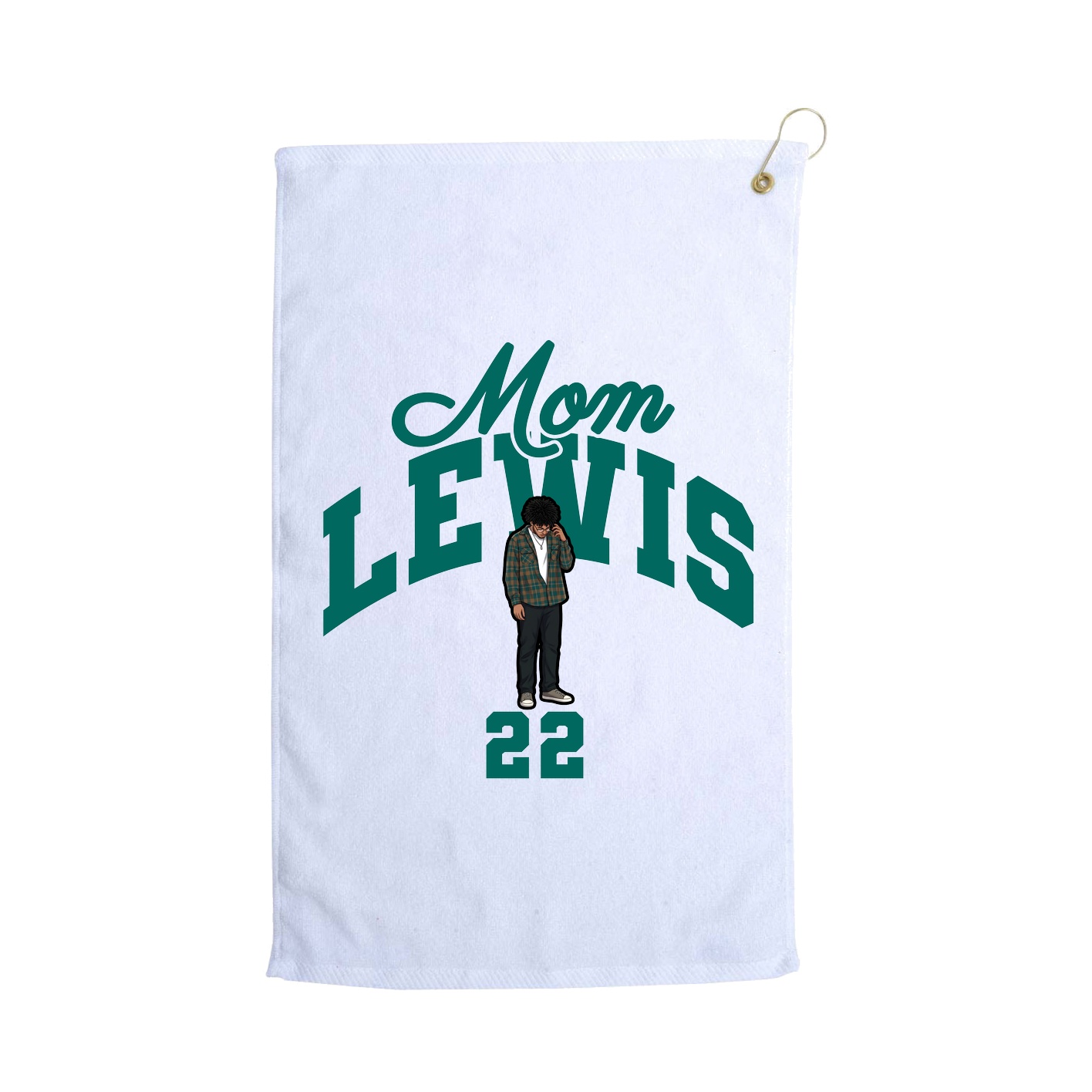 Golf Towel — Mothers Day Arch in White