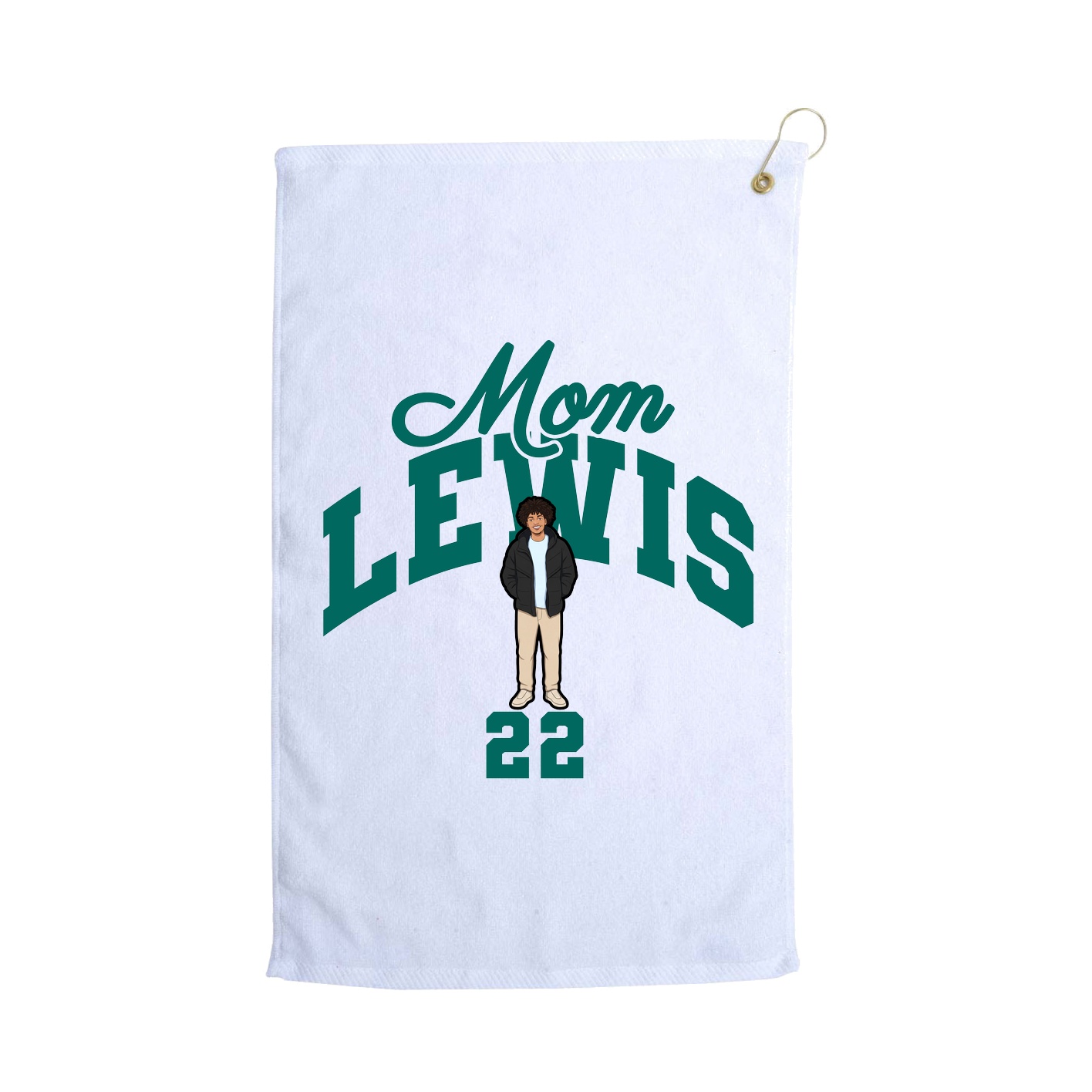 Golf Towel — Mothers Day Arch in White