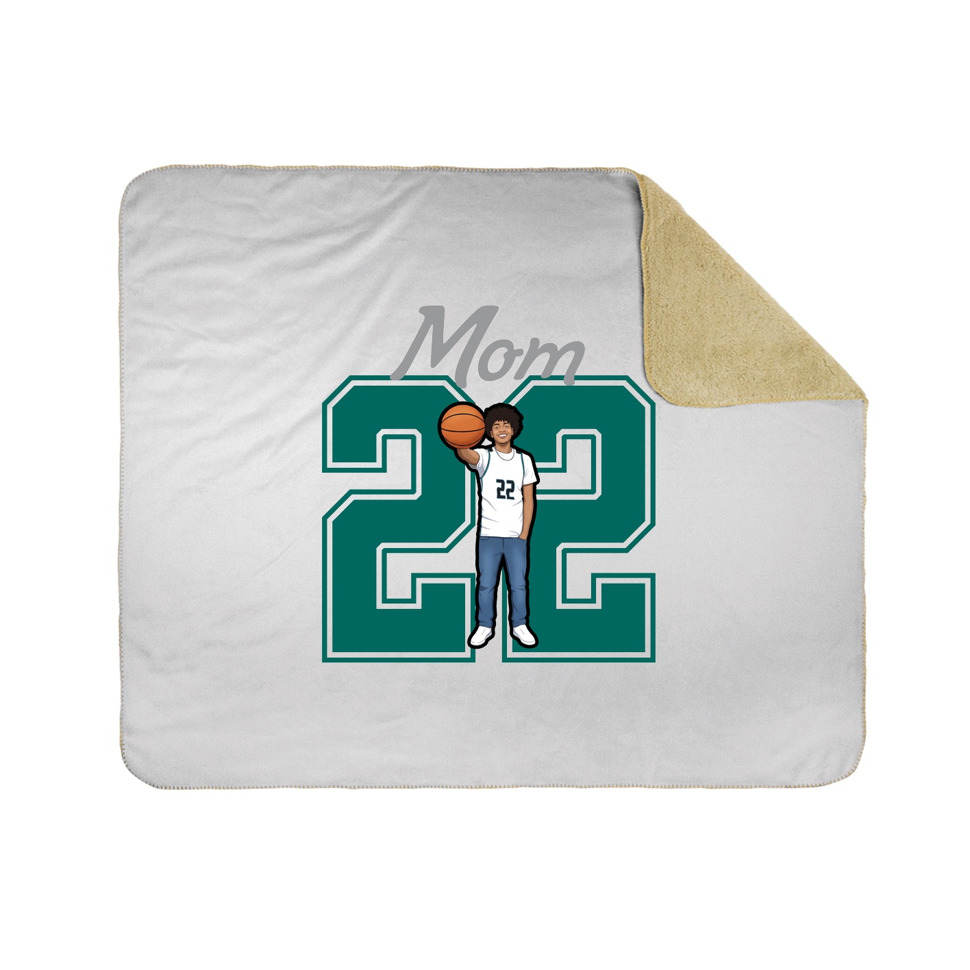 Throw Blanket — Mothers Day Shirsey in White