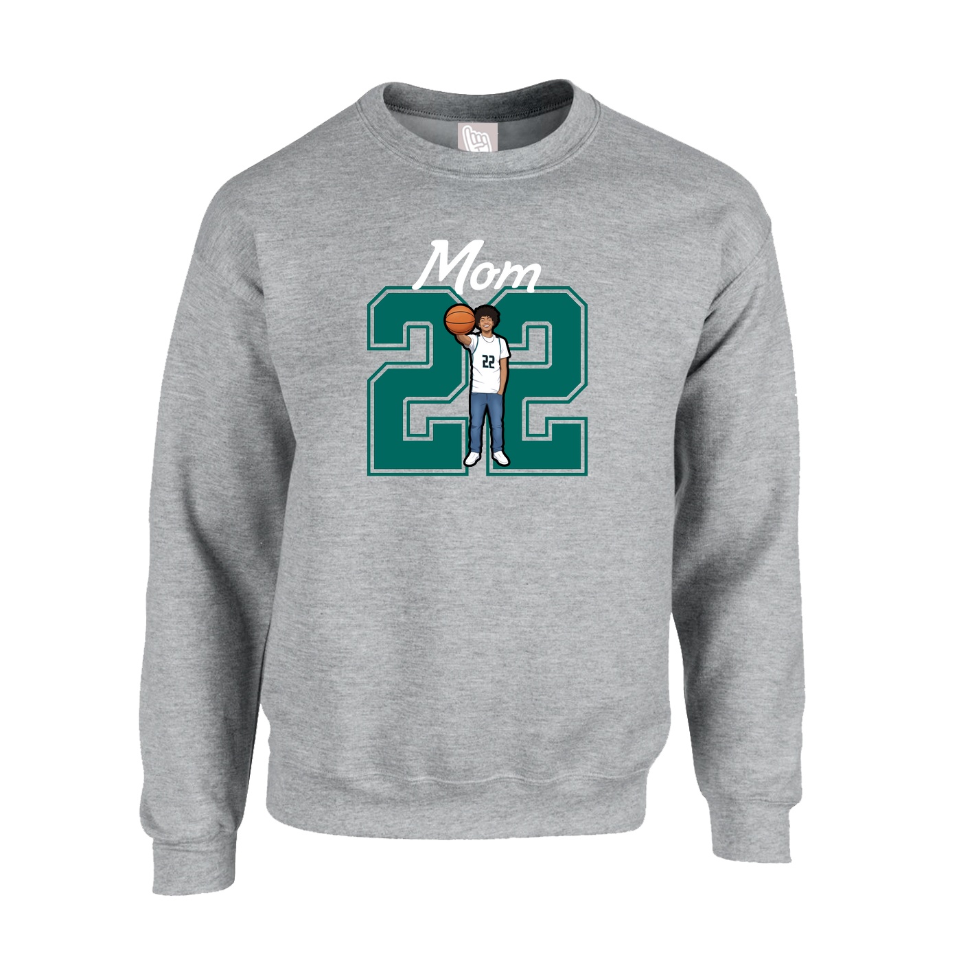 Fleece Crew — Mothers Day Shirsey in Grey