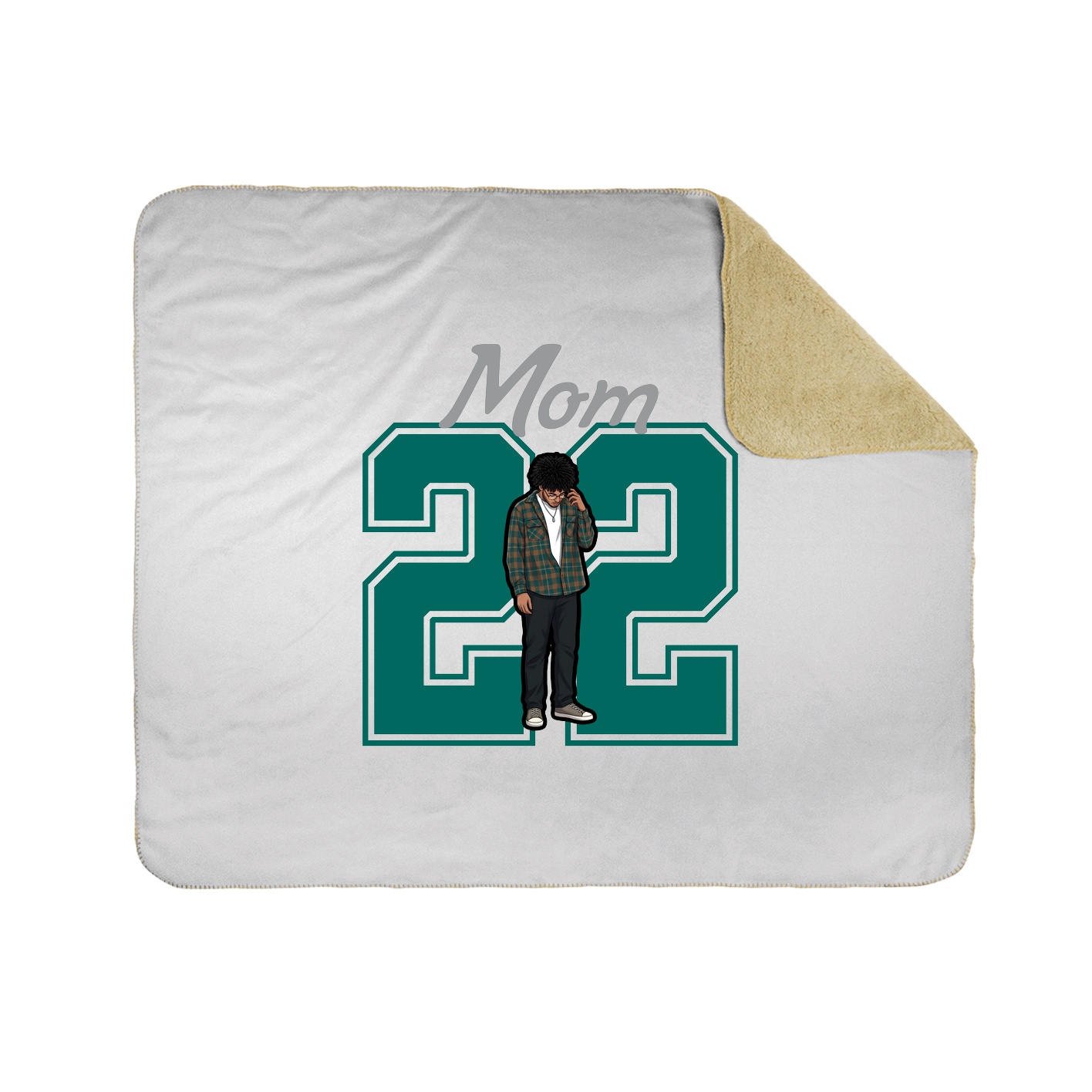 Throw Blanket — Mothers Day Shirsey in White