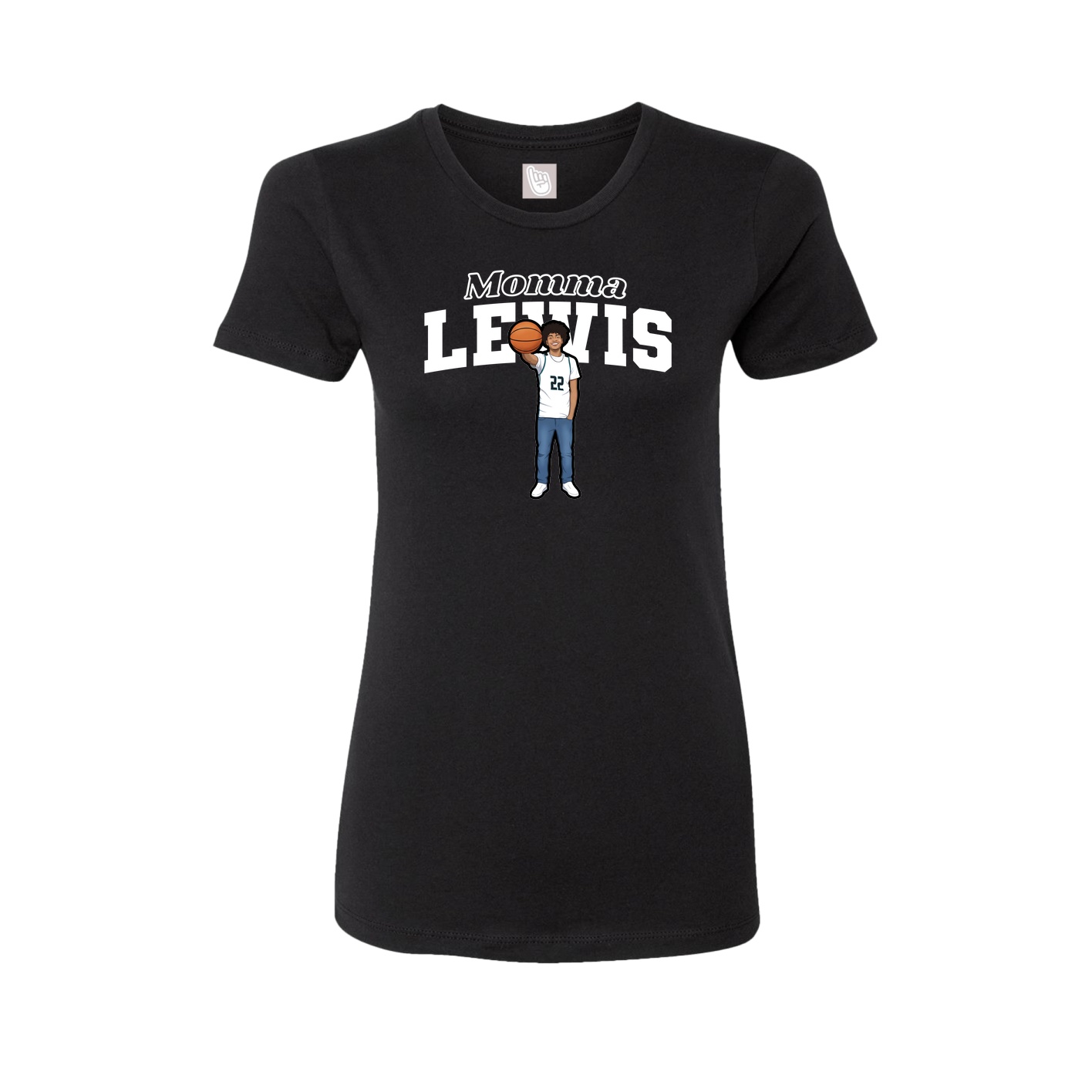 Womens Tee — Mothers Day Block in Black