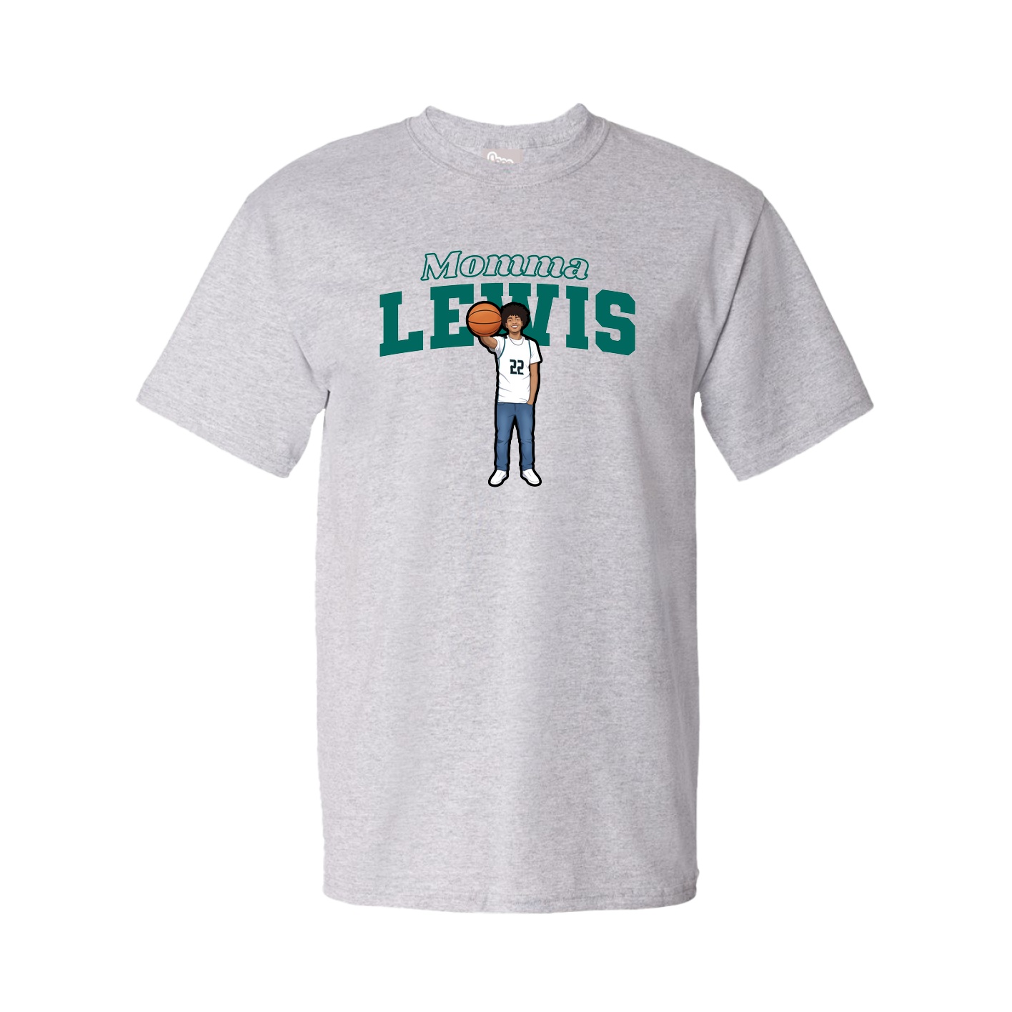 Youth Tee — Mothers Day Block in Grey