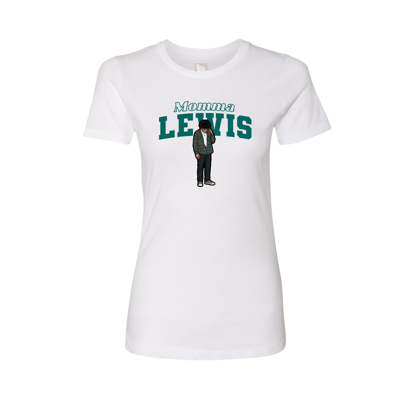 Womens Tee — Mothers Day Block in White