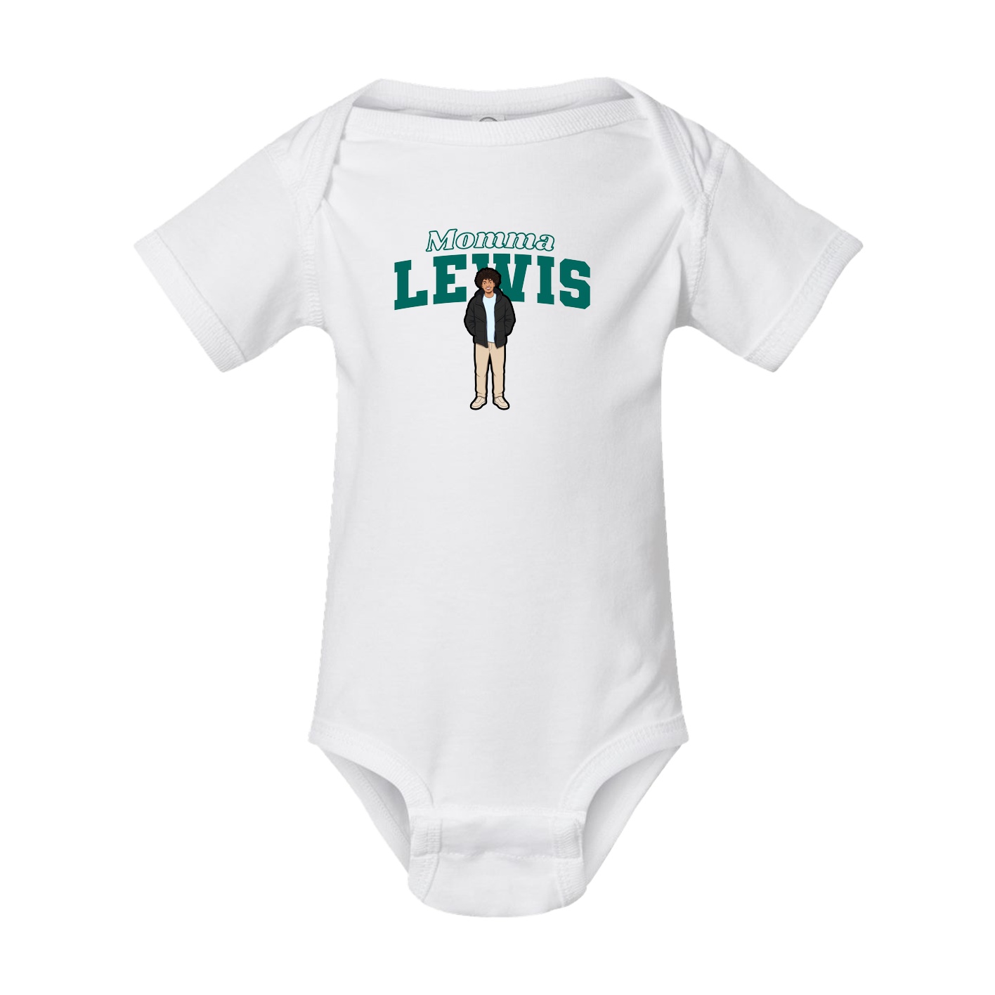 Baby Onesie — Mothers Day Block in White