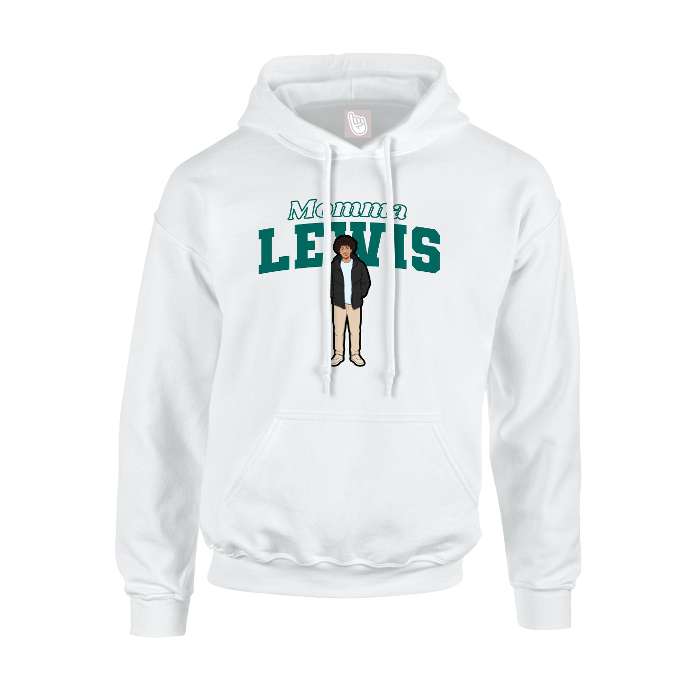 Hoodie — Mothers Day Block in White