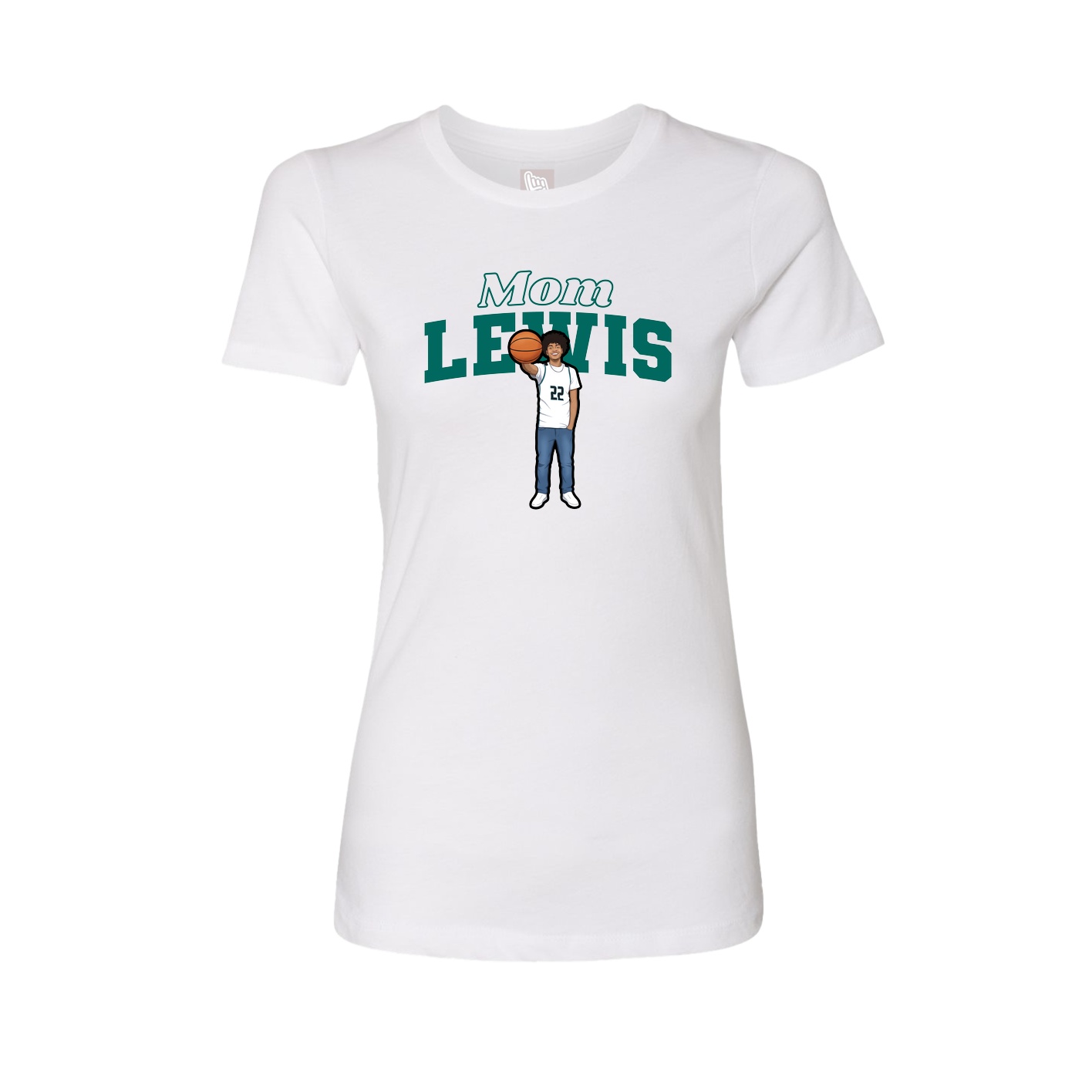 Womens Tee — Mothers Day Block in White