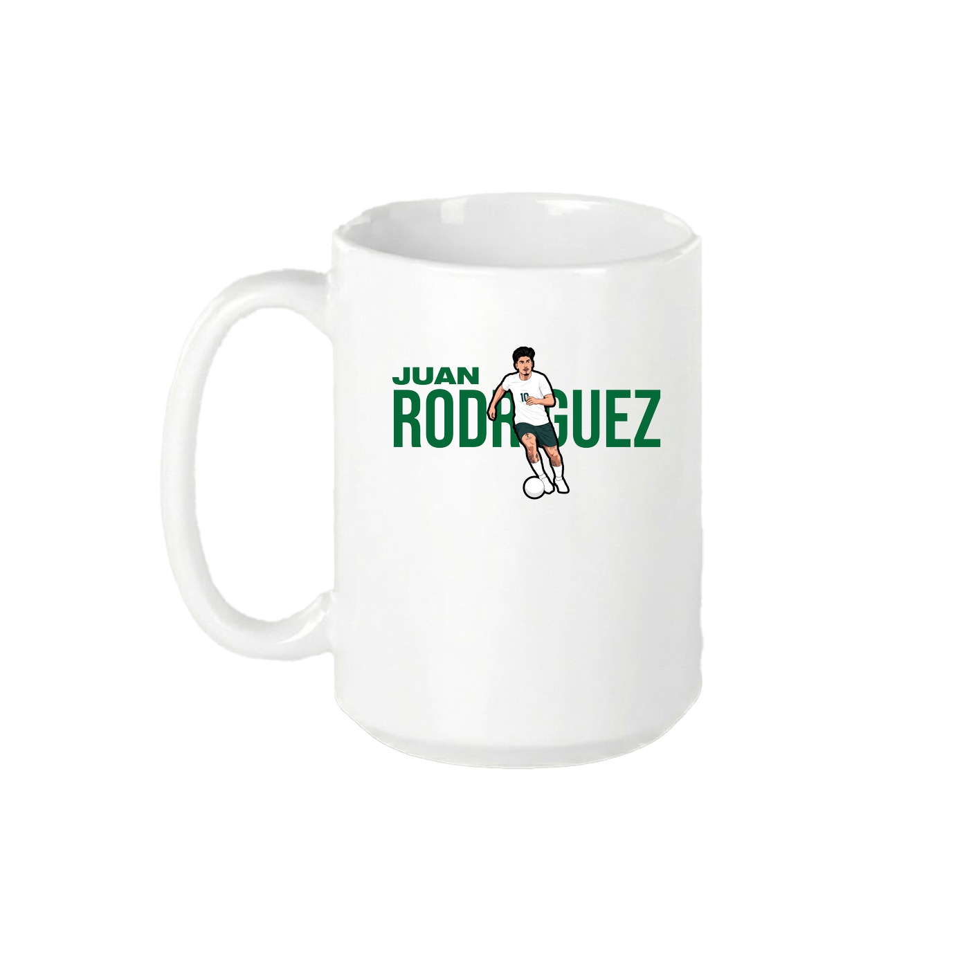 15oz Coffee Mug — Player Name in White