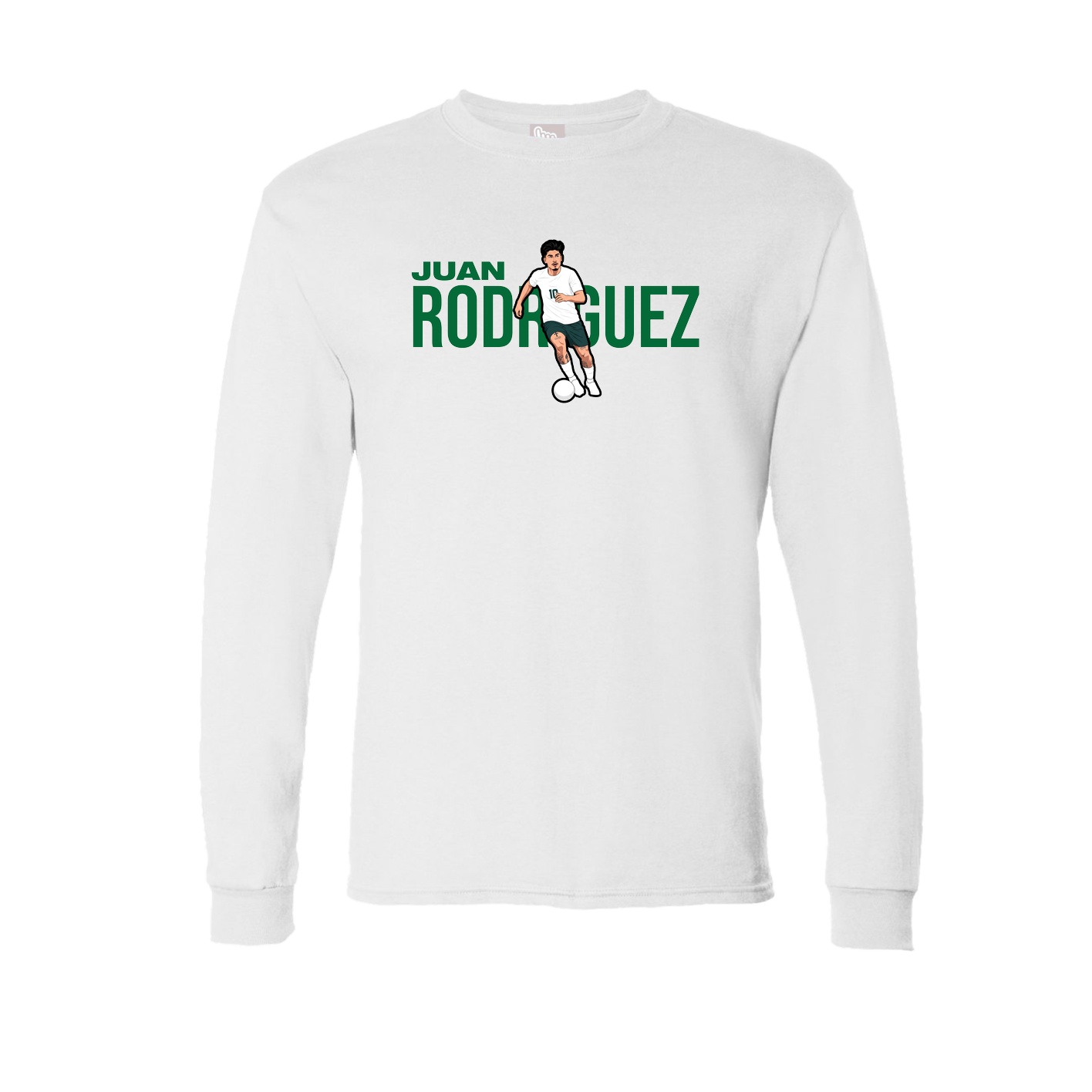 Long Sleeve Tee — Player Name in White