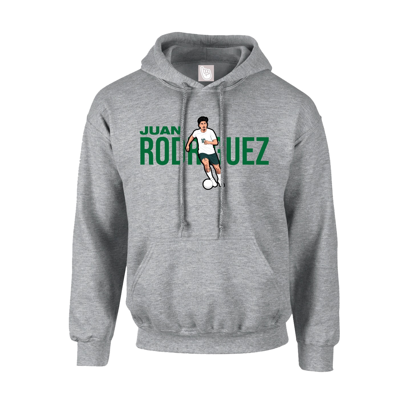 Youth Hoodie — Player Name in Grey