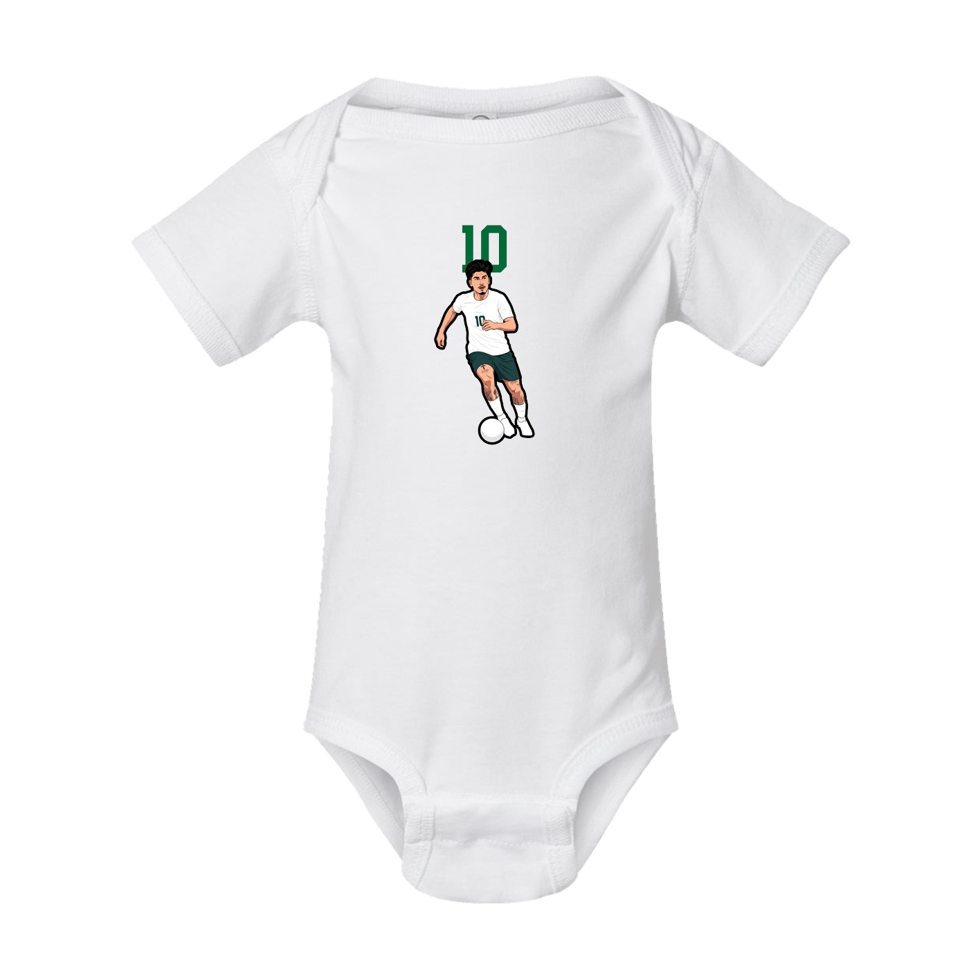Baby Onesie — Number Top in White