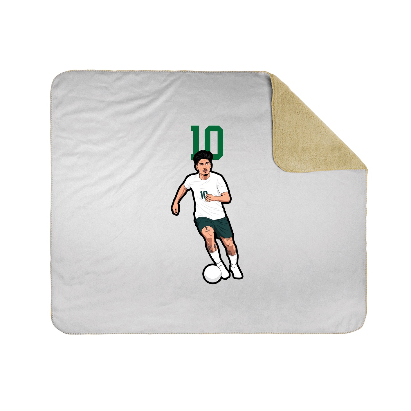 Throw Blanket — Number Top in White