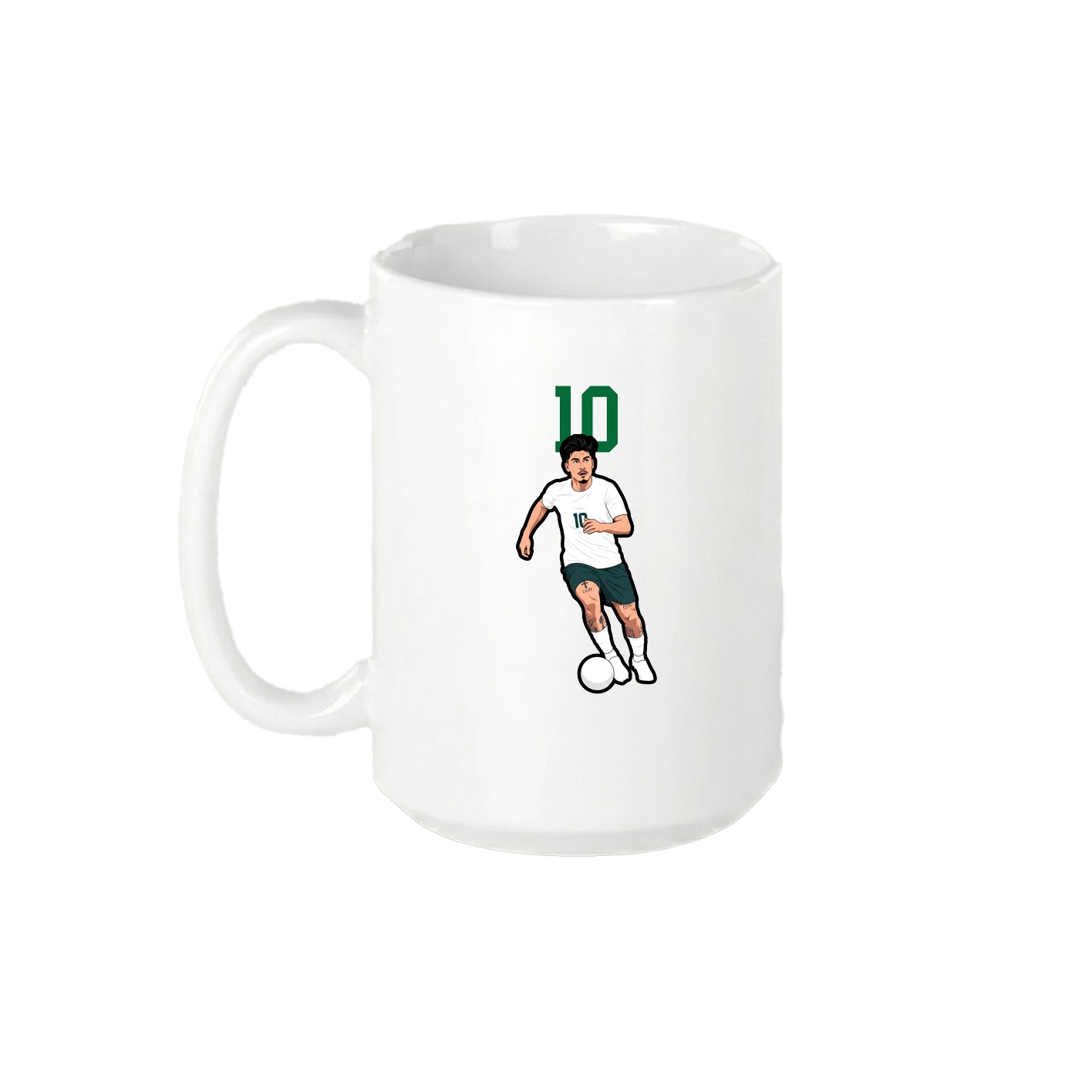 15oz Coffee Mug — Number Top in White