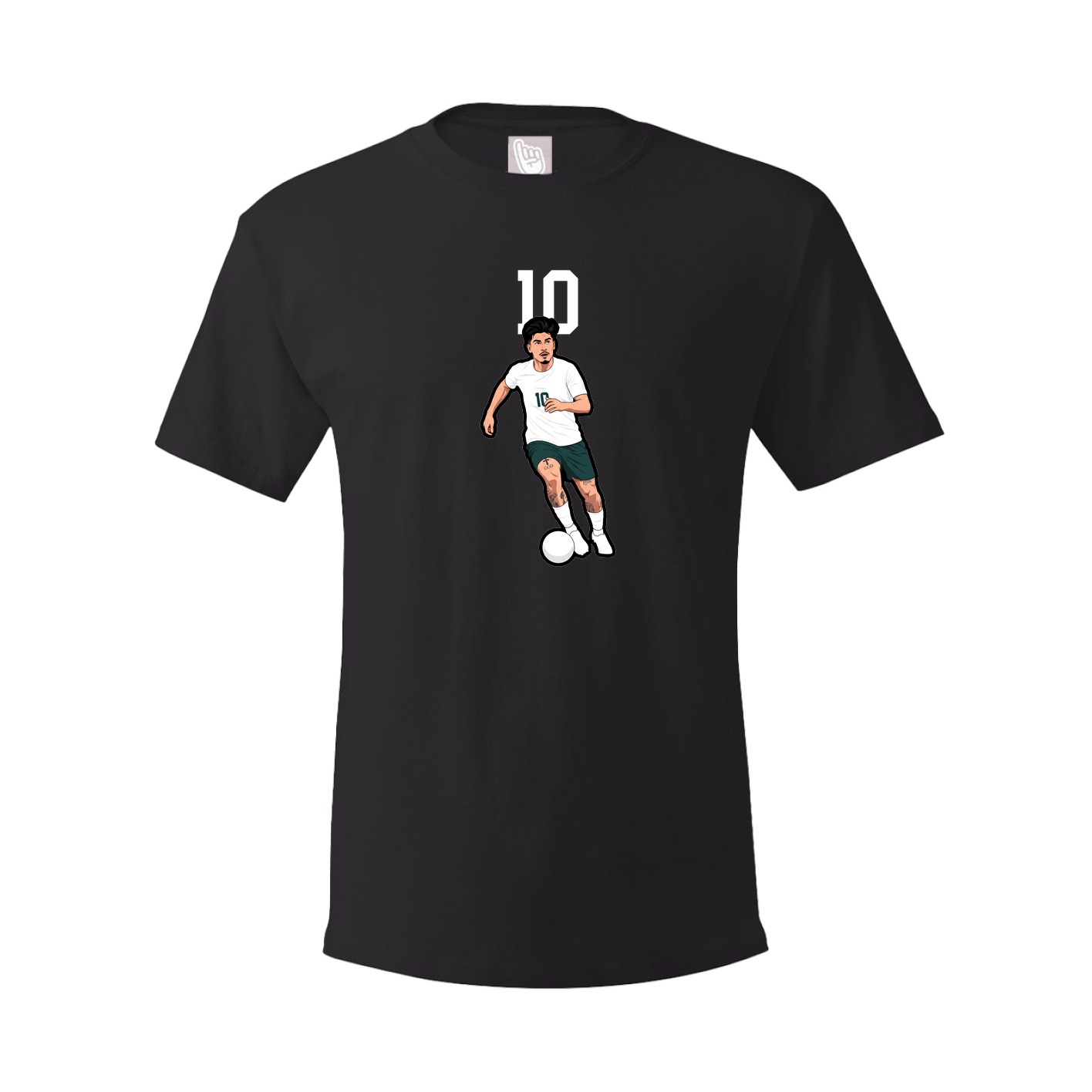 Youth Tee — Number Top in Black