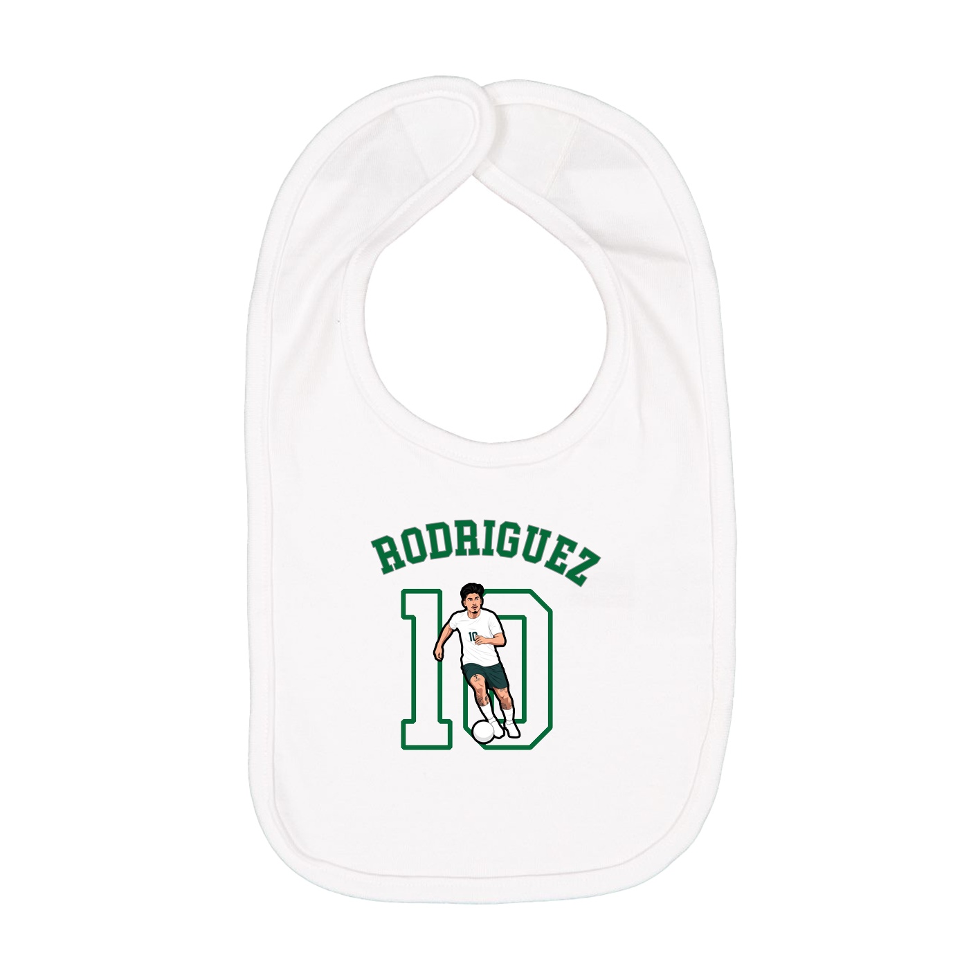 Infant Bib — Shirsey Arch in White