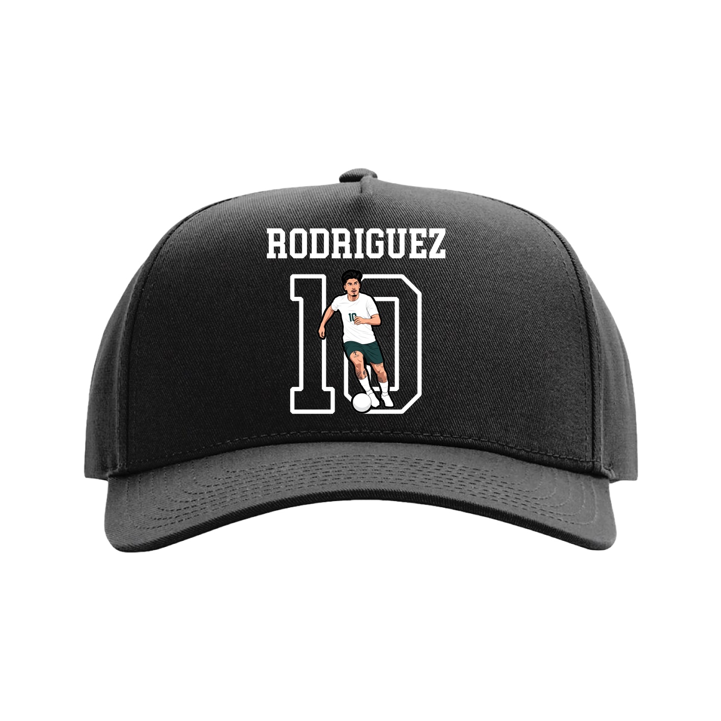 Full Fabric Five-Panel Champ Cap — Shirsey in Black