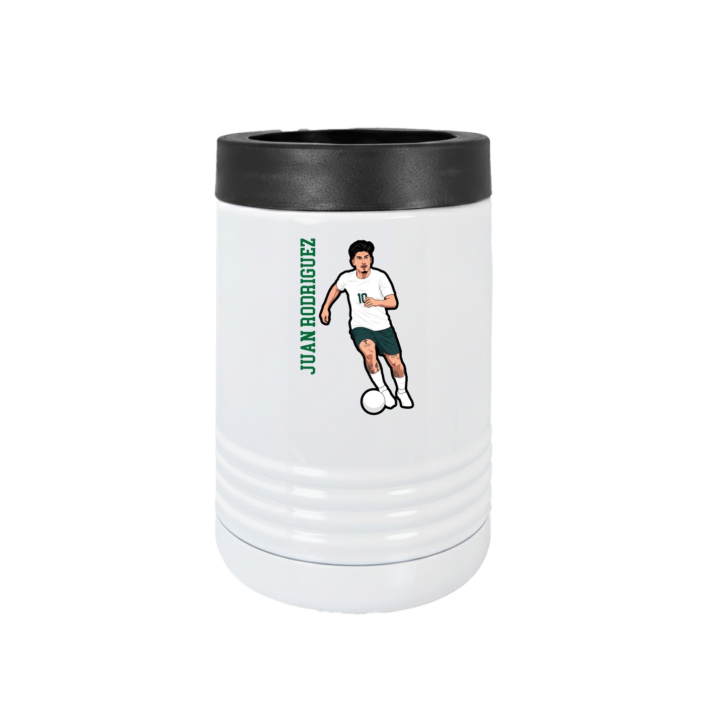 Beverage Holder — Name Vertical in White