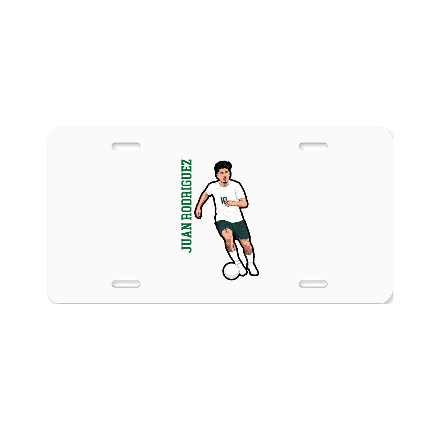 License Plate — Name Vertical in Classic