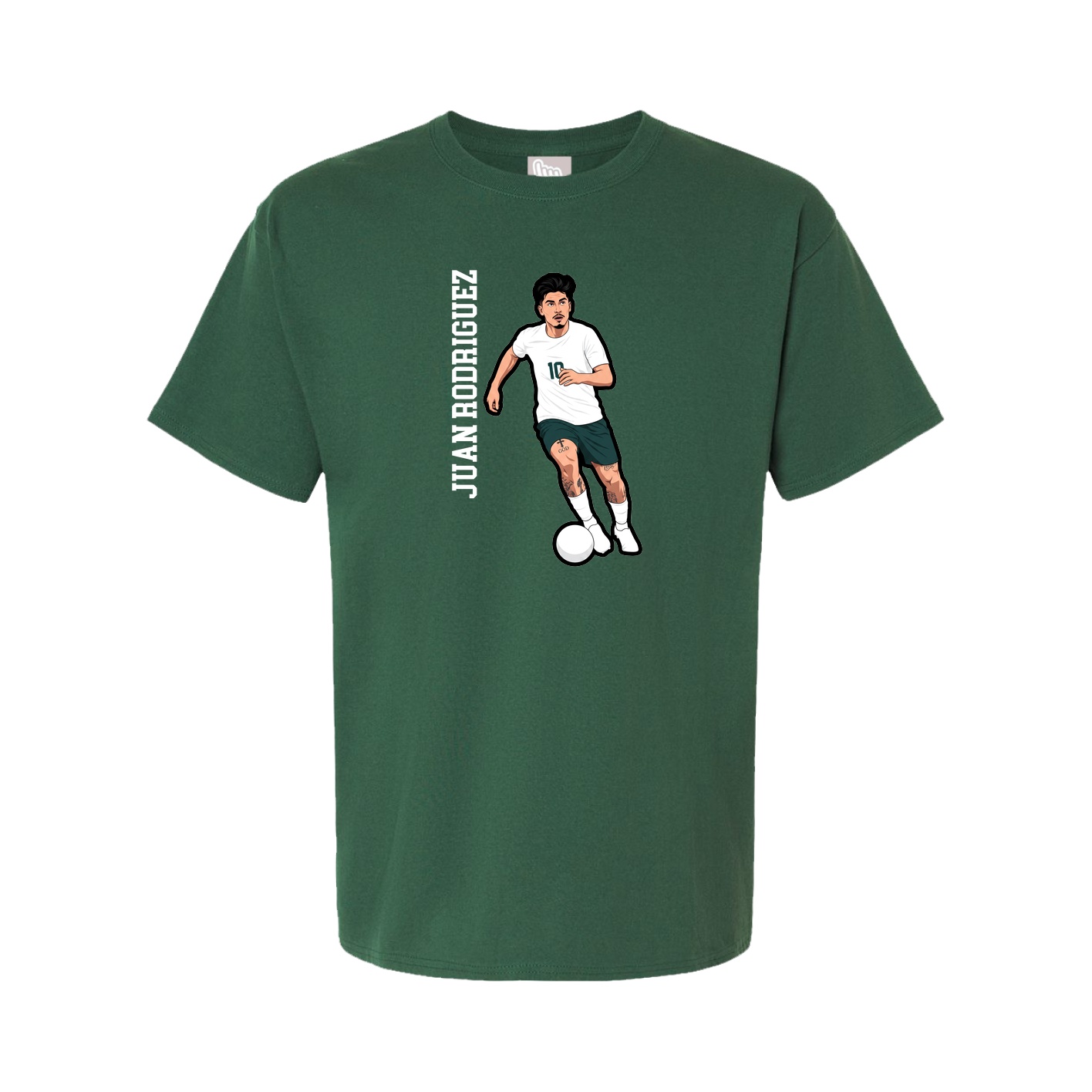 Tee — Name Vertical in Green