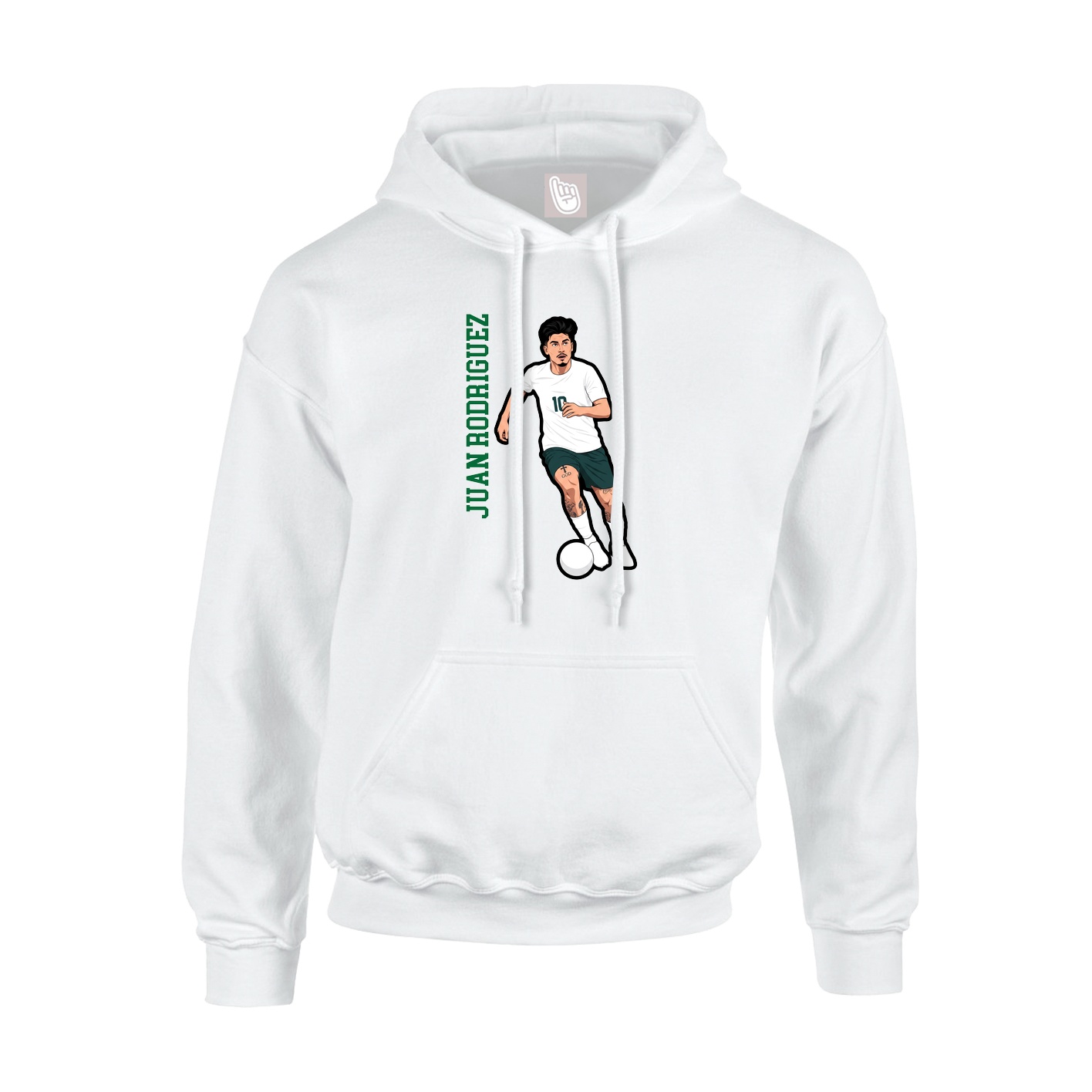 Hoodie — Name Vertical in White